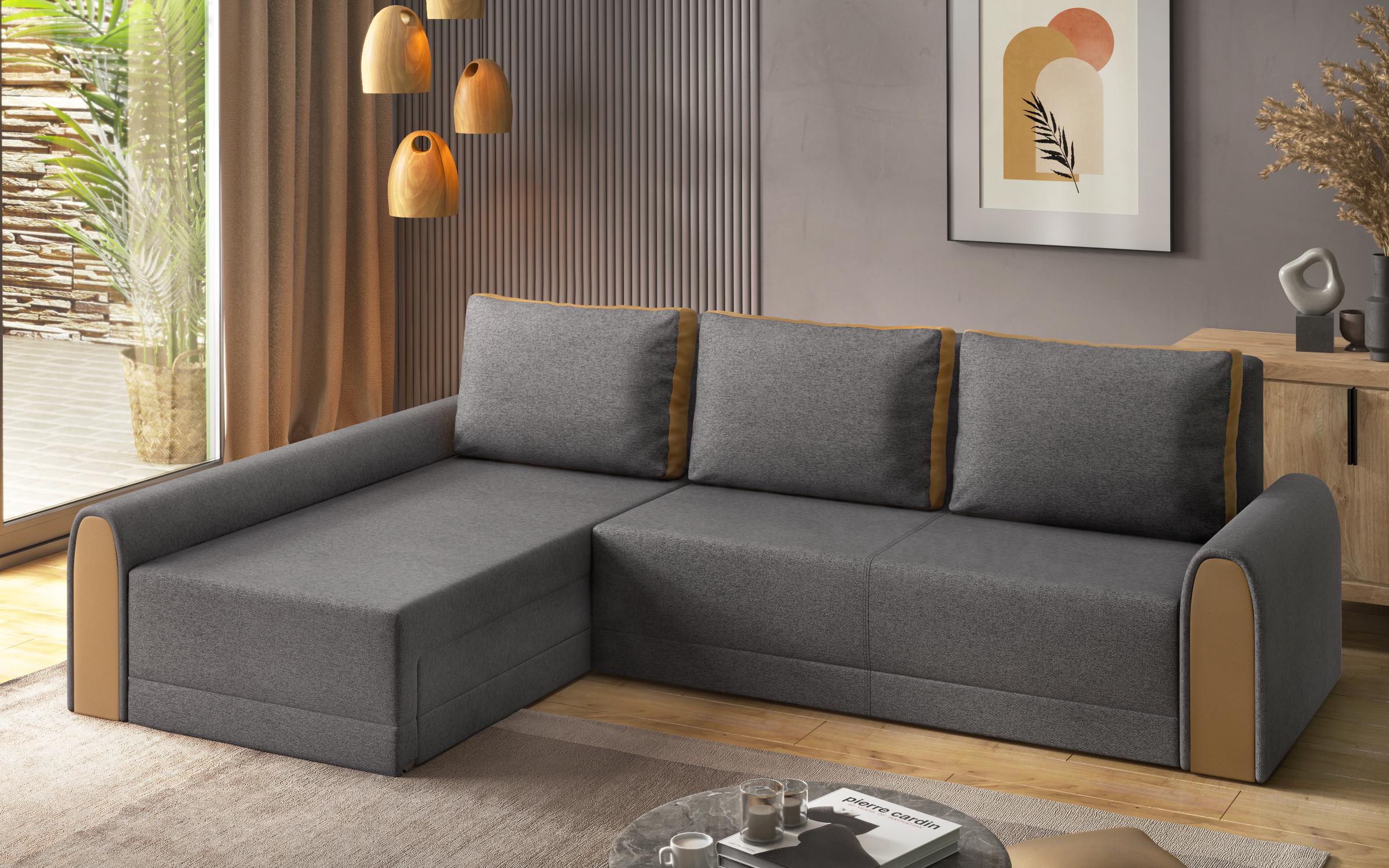 Coltar extensibil Noran, maro + piele maro  4