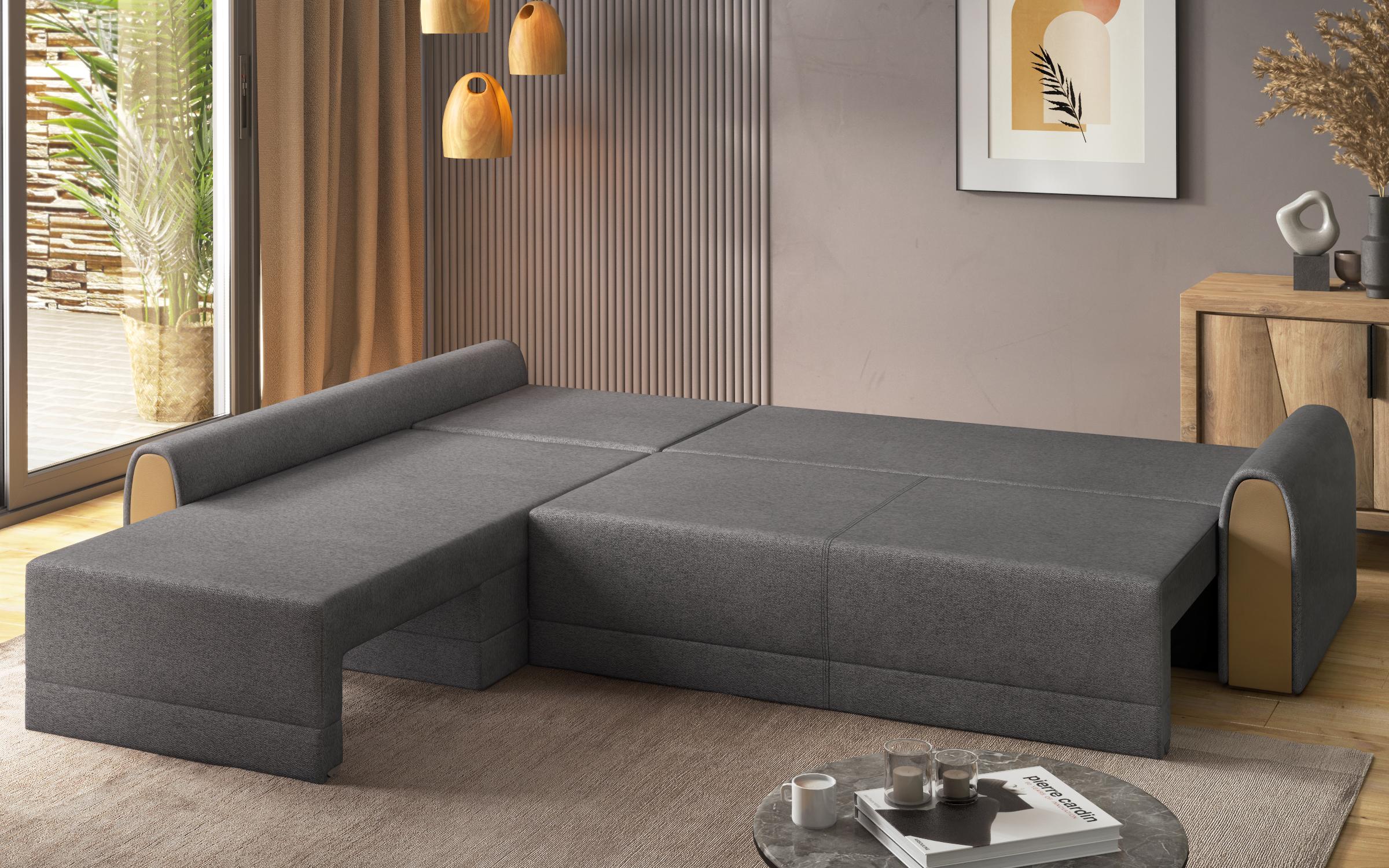 Coltar extensibil Noran, maro + piele maro  9