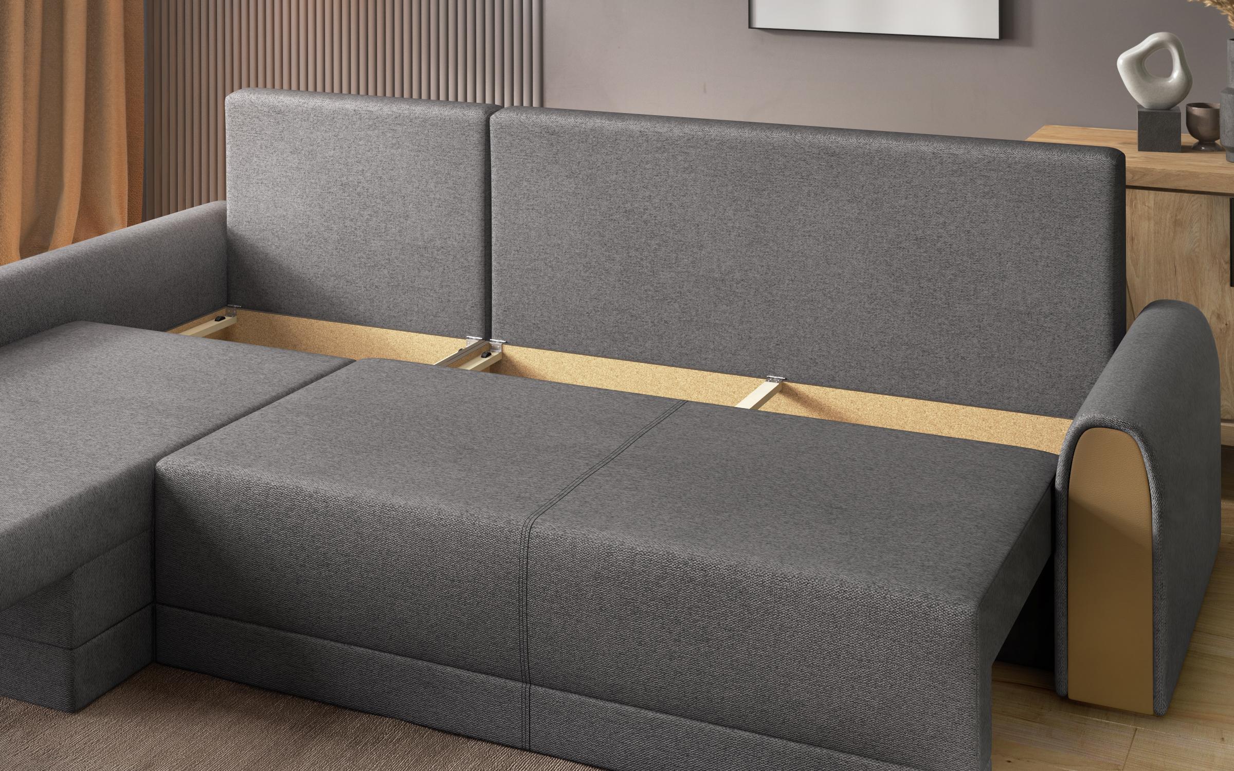 Coltar extensibil Noran, maro + piele maro  8