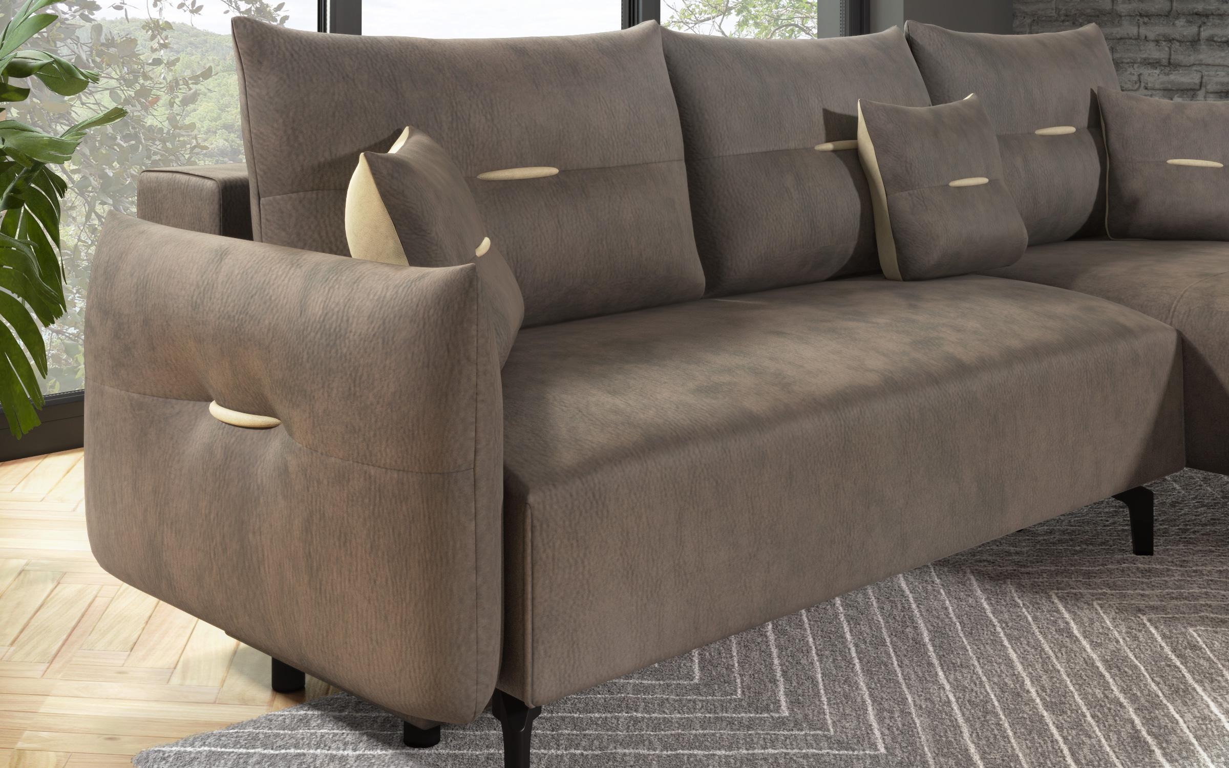 Раскладной диван Патрик, Barington Coffe + Barington Cremе  4