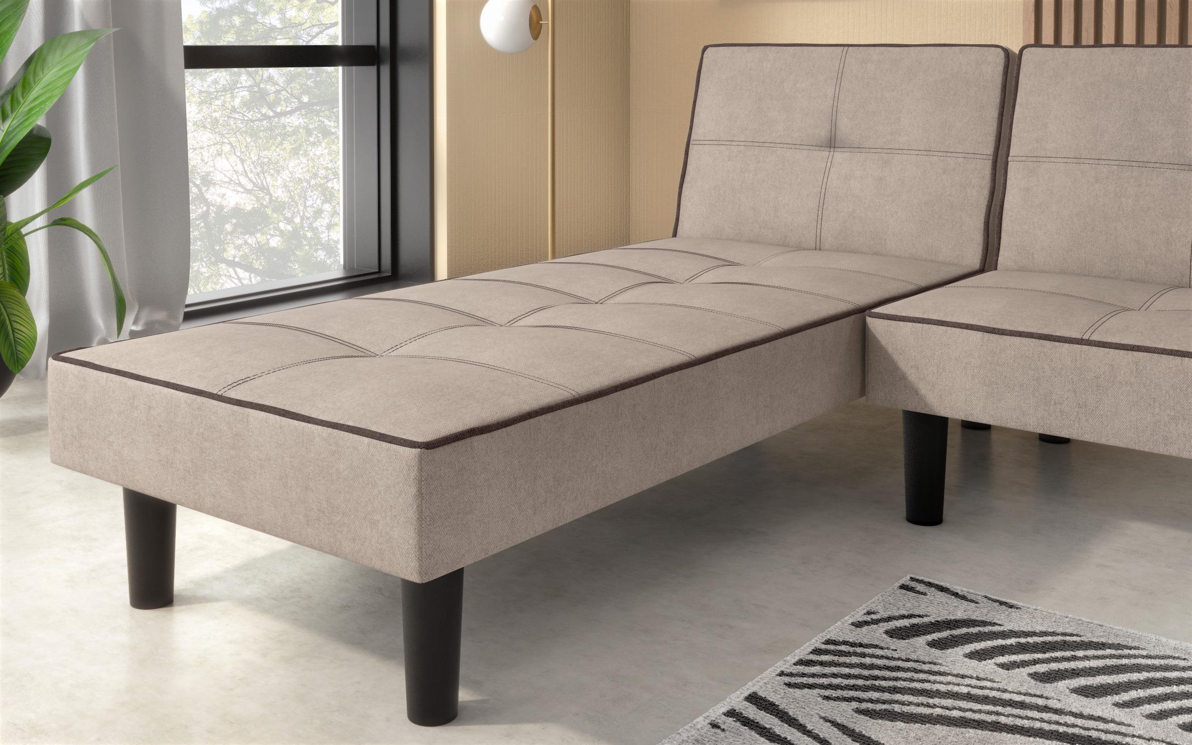 Coltar extensibil click-clack Poleti, bej + gri-maro  5