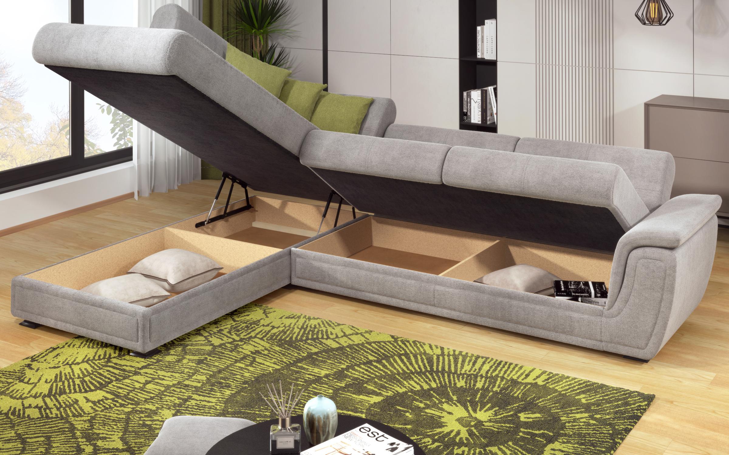 Coltar extensibil Princess Lux + mecanism click clack, gri + verde  8