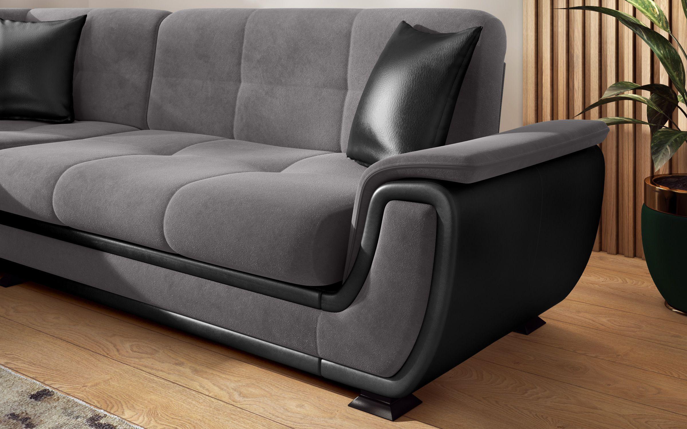 Coltar Princess S II + mecanism click-clack, gri + piele neagra  3