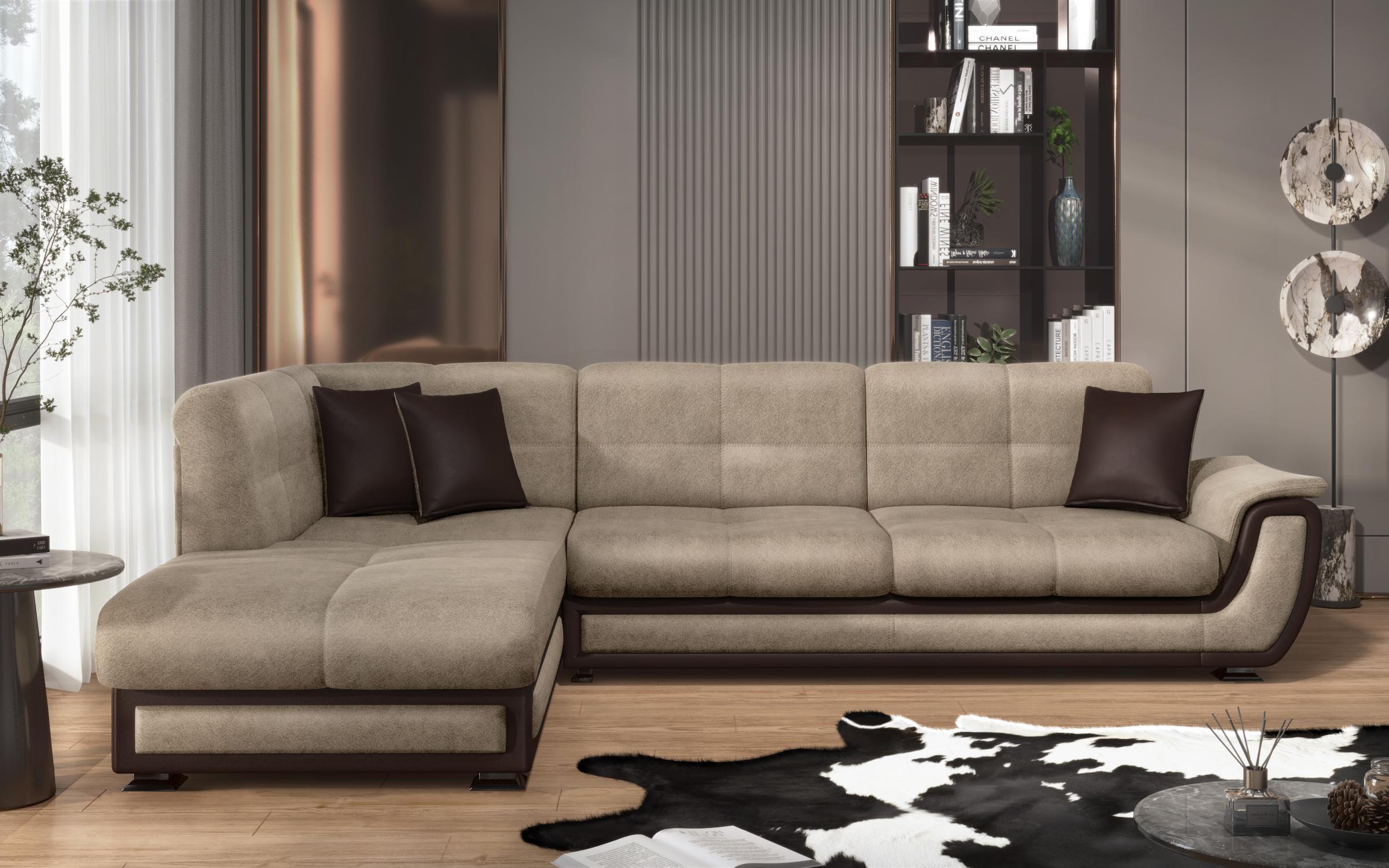 Coltar extensibil + mecanism click- clack Princess II, bej inchis + piele maro  1