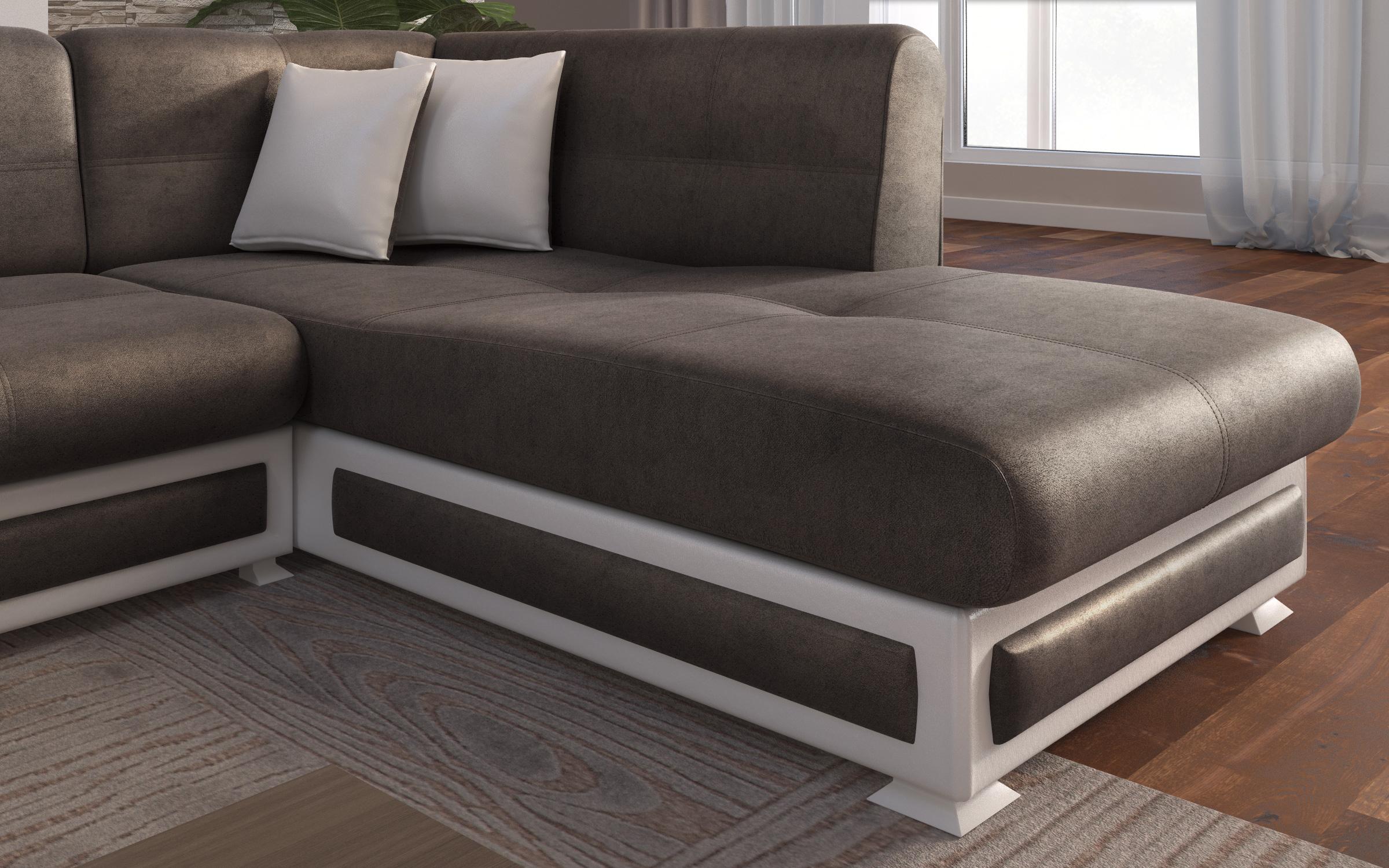 Coltar extensibil + mecanism click- clack Princess II, maro inchis + piele alba  6