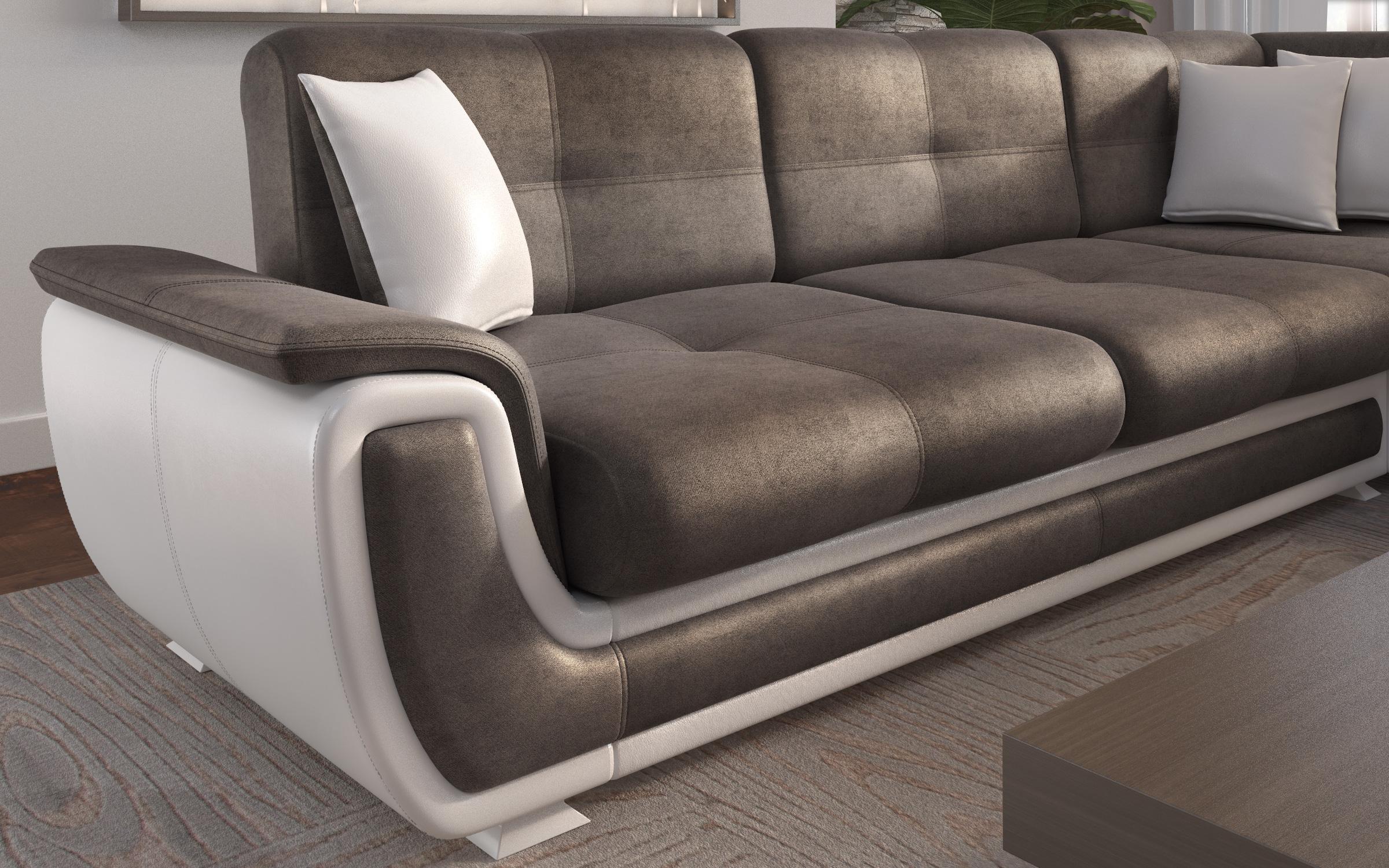 Coltar extensibil + mecanism click- clack Princess II, maro inchis + piele alba  7