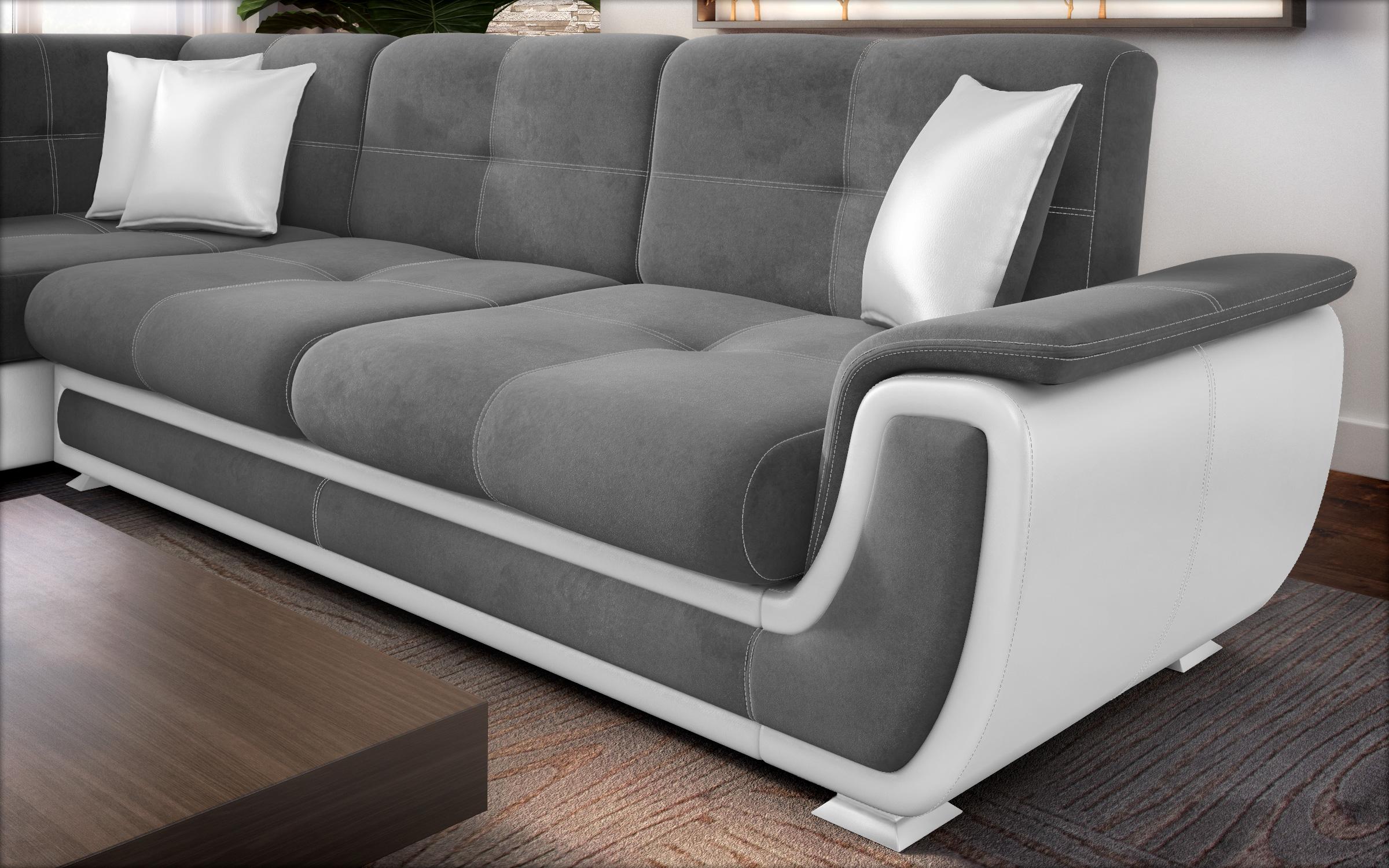 Coltar Princess II + mecanism click-clack, gri + piele alba  5