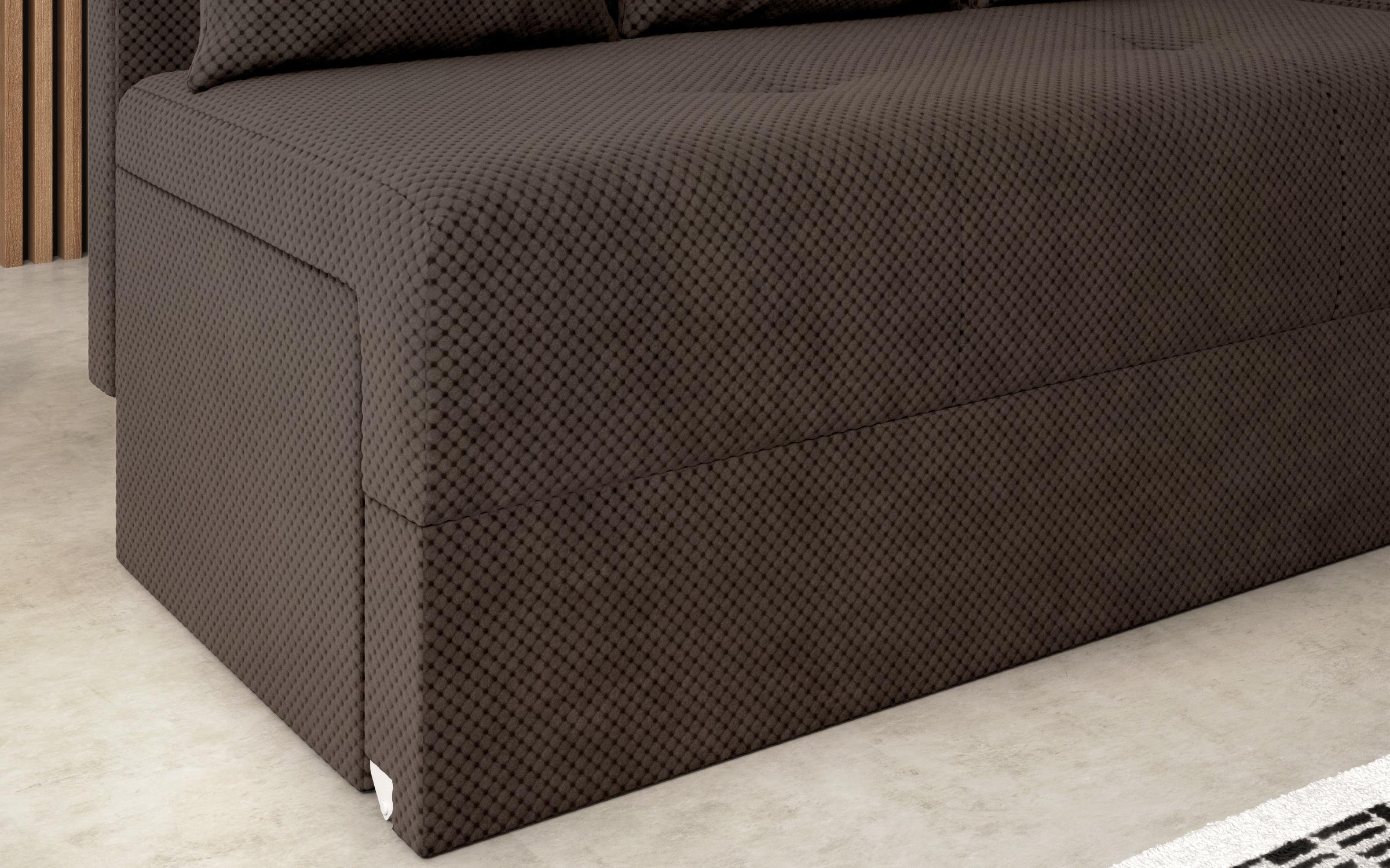 Canapea + taburet Ugo, maro  5