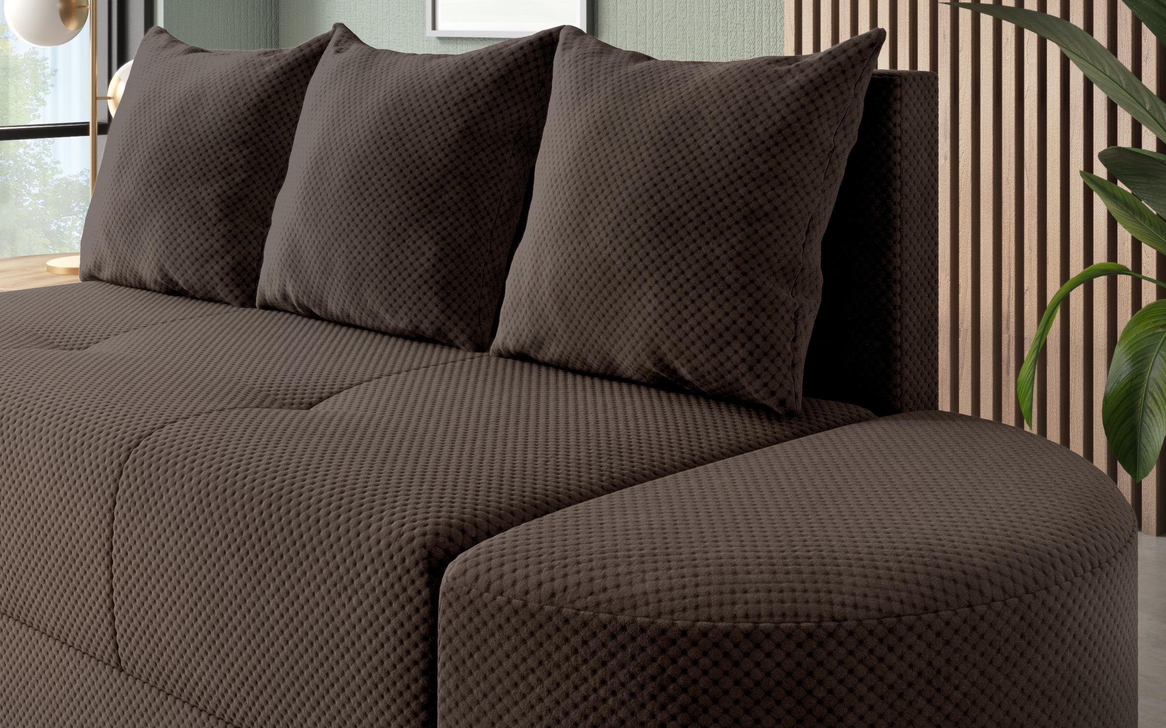 Canapea + taburet Ugo, maro  4