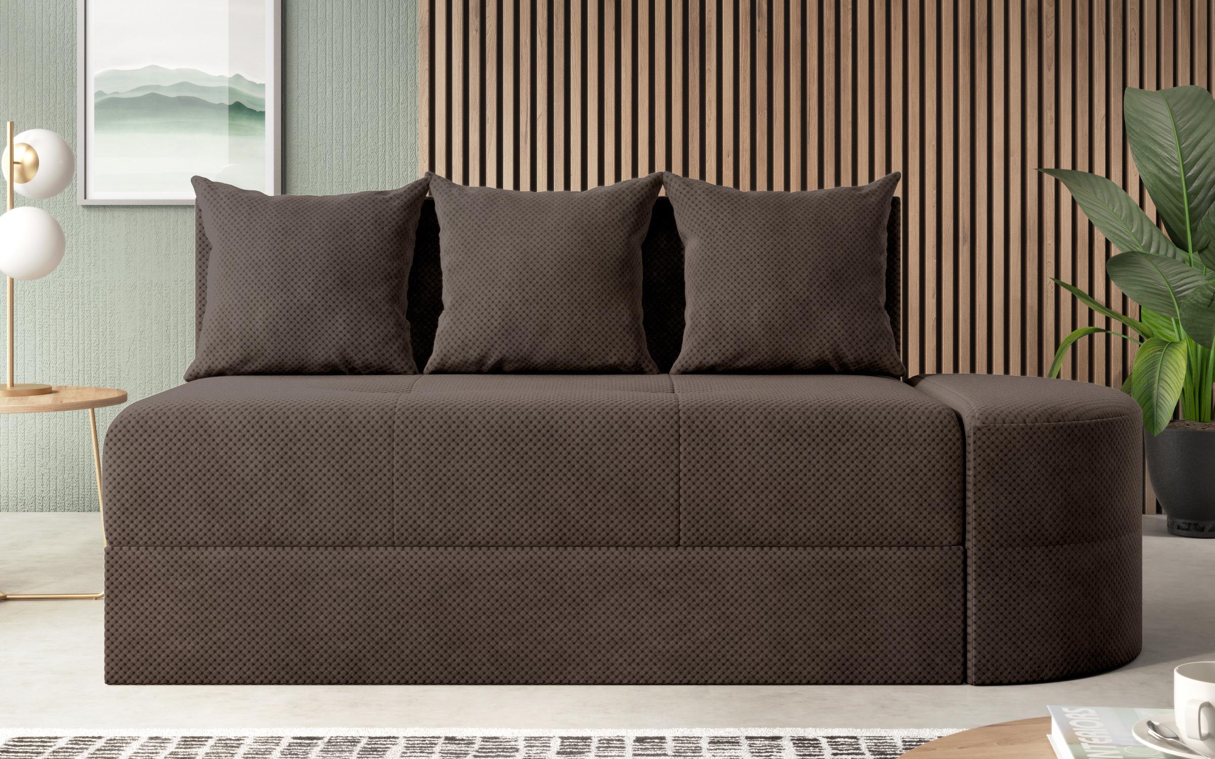 Canapea + taburet Ugo, maro  2