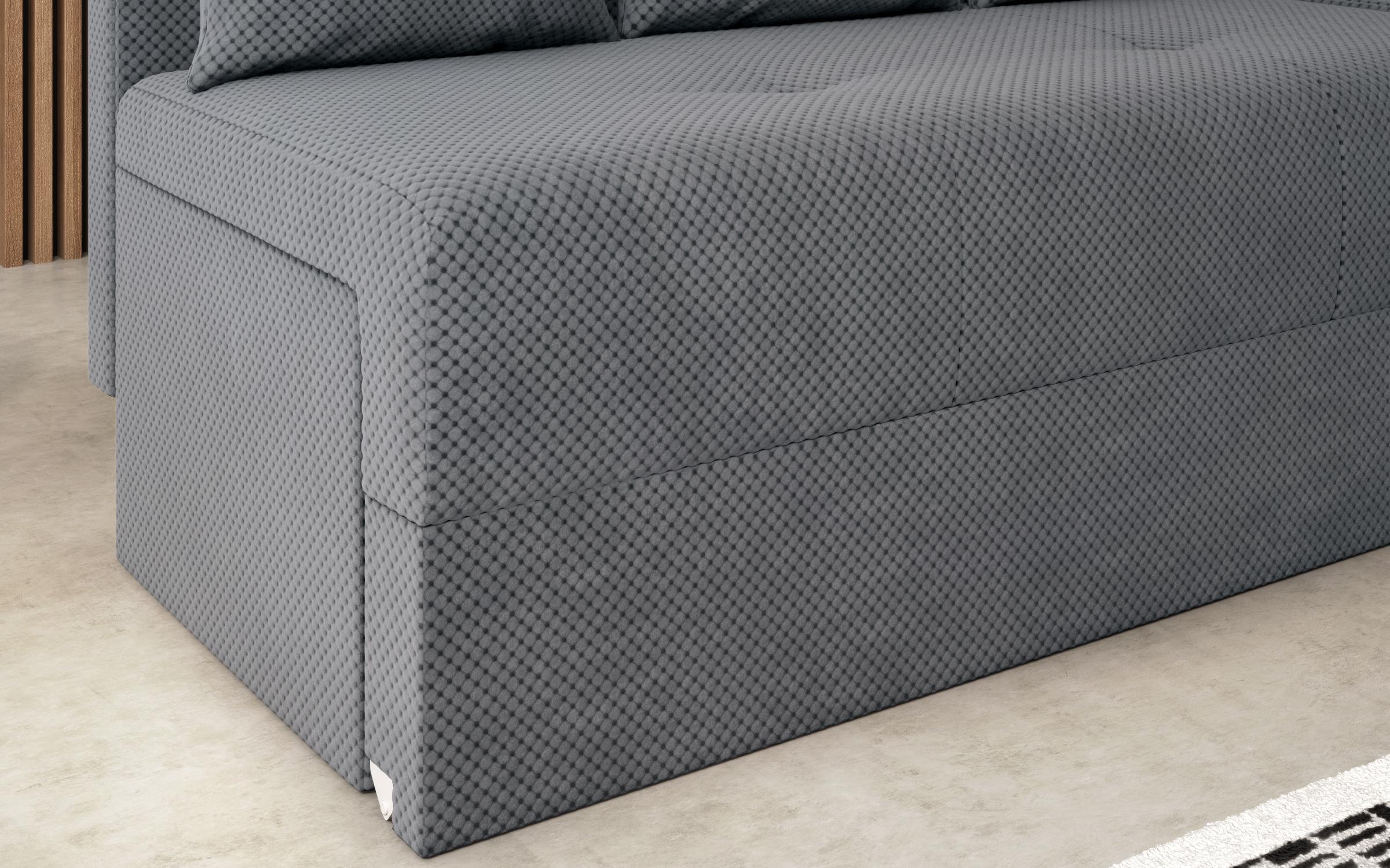 Canapea + taburet Ugo, gri  5