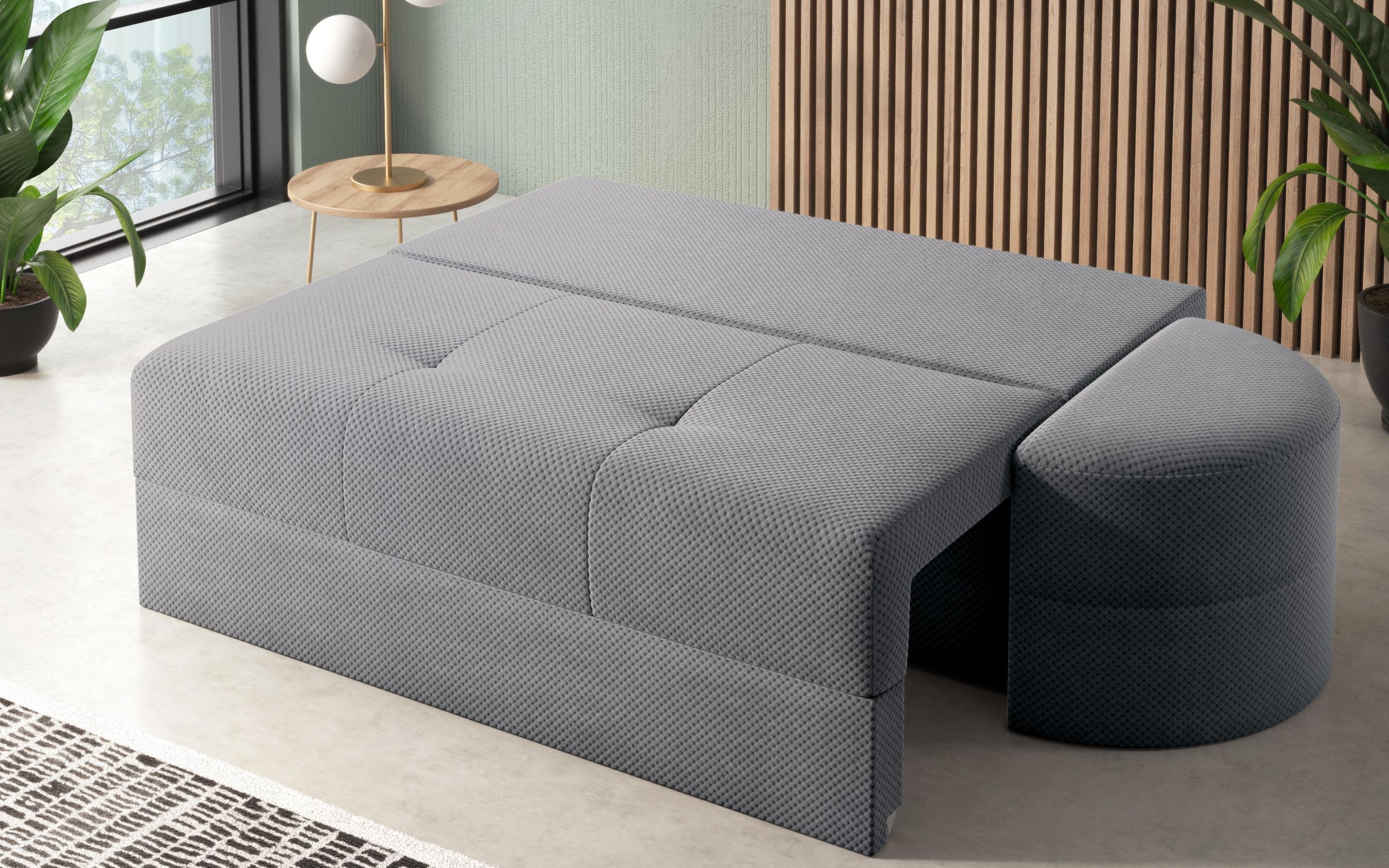 Canapea + taburet Ugo, gri  6