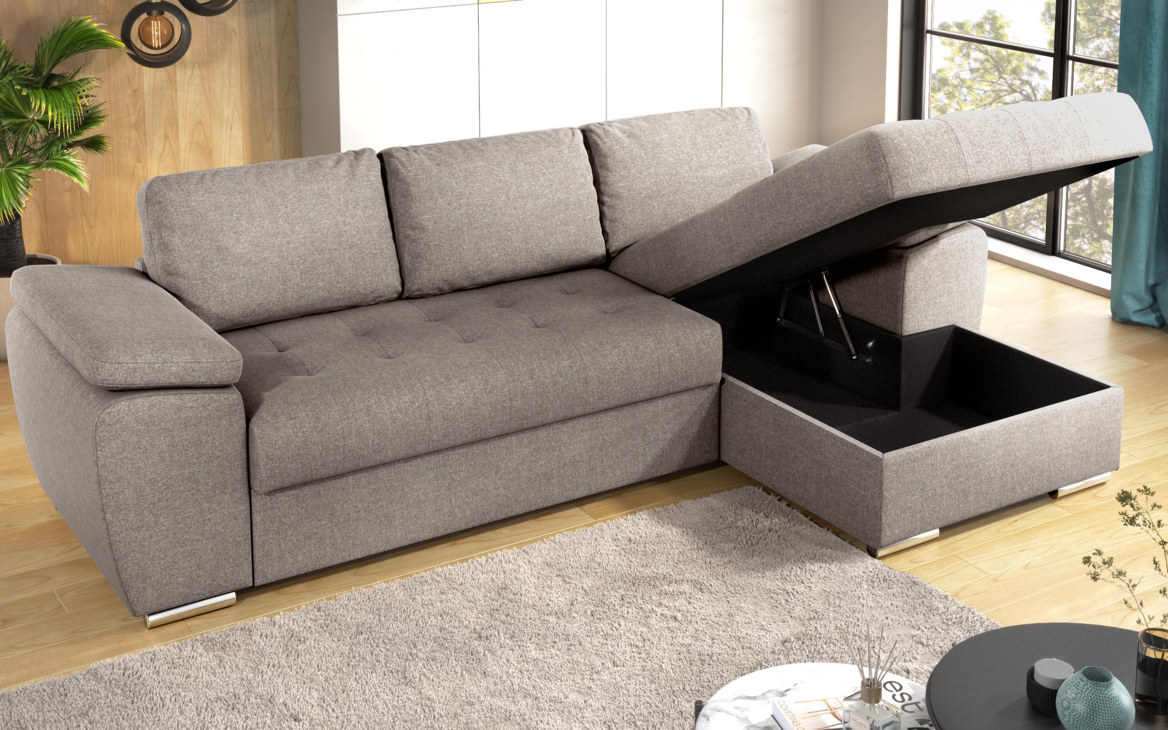 Раскладной угловой диван Валенсия Покет, бежевый  9