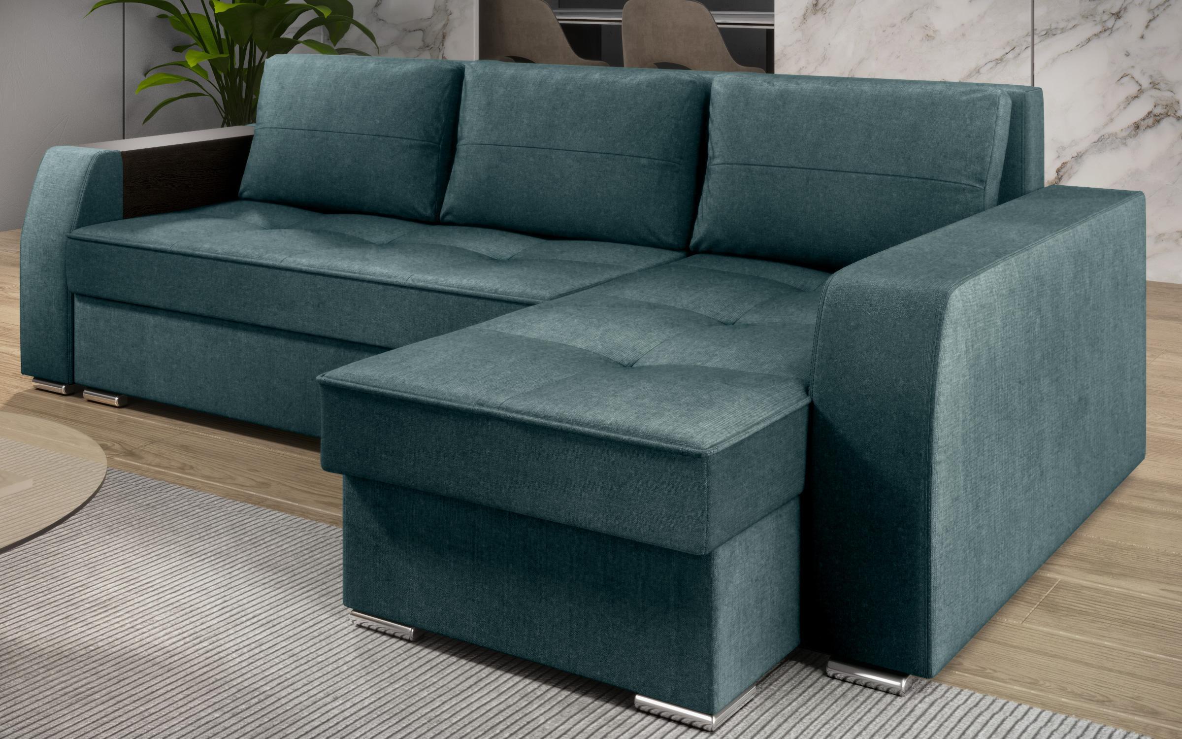 Coltar extensibil Vermond + brat mini etajera, verde inchis  6