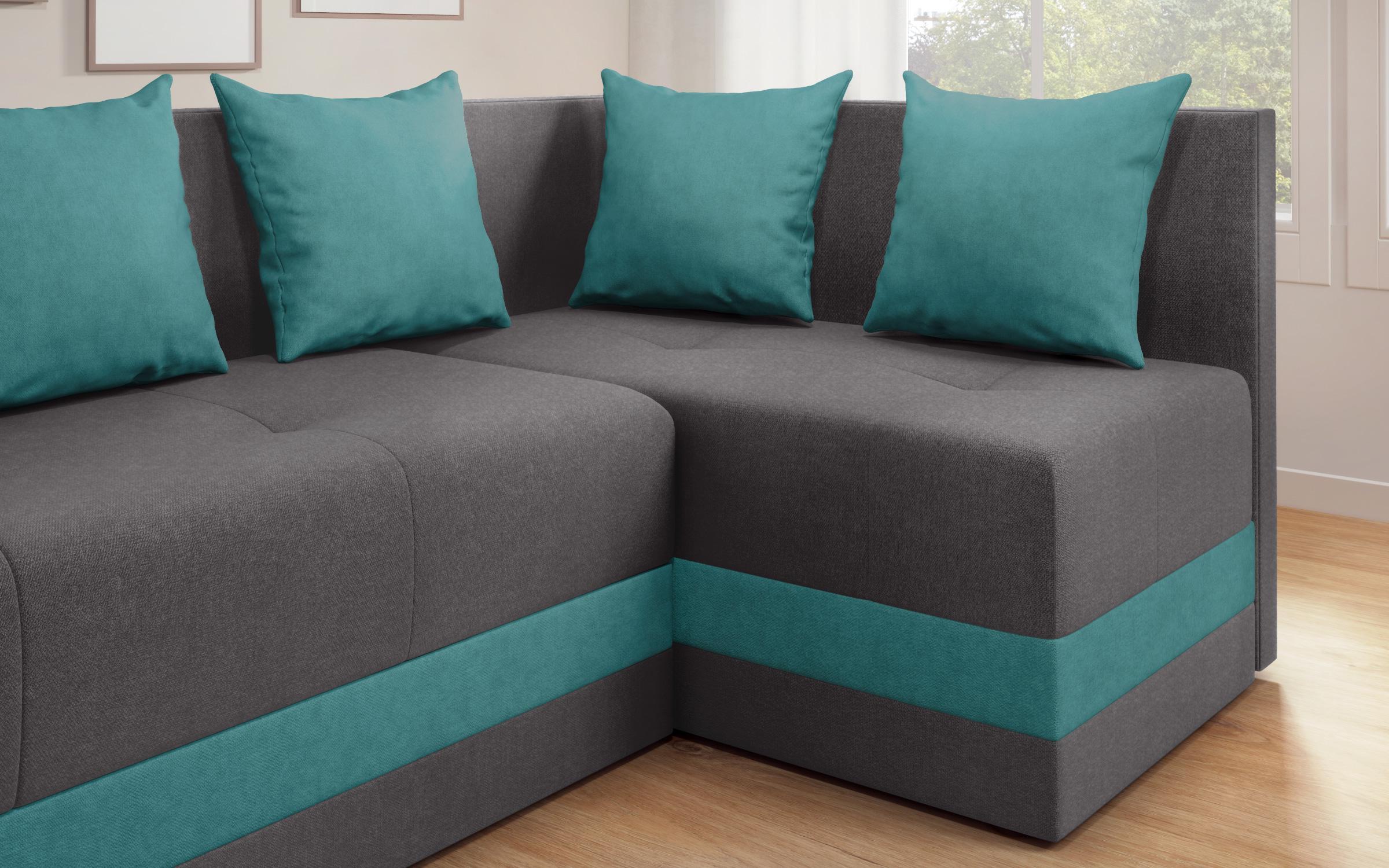 Coltar extensibil Vilian S, gri + turcoaz  7