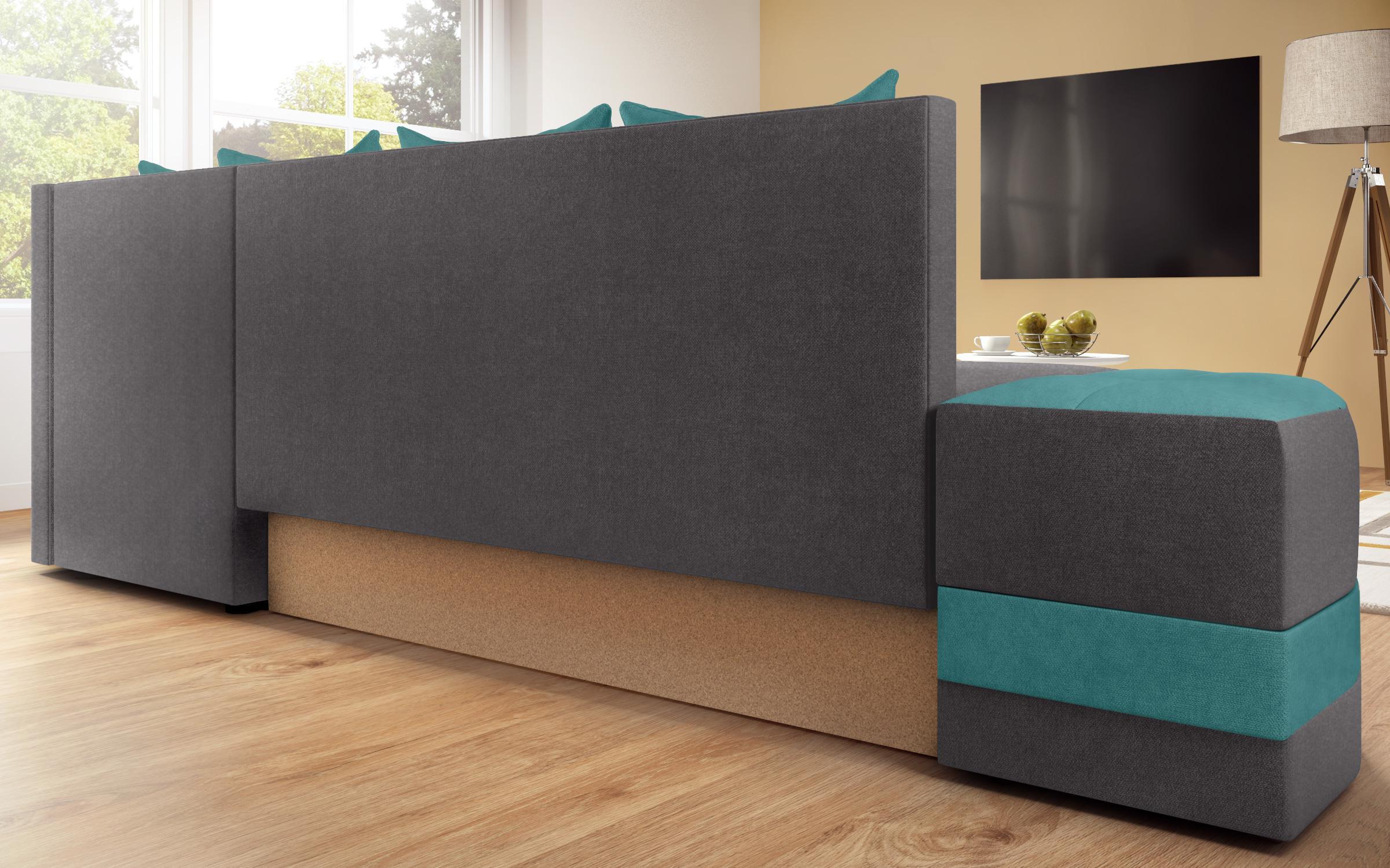 Coltar extensibil Vilian S, gri + turcoaz  6