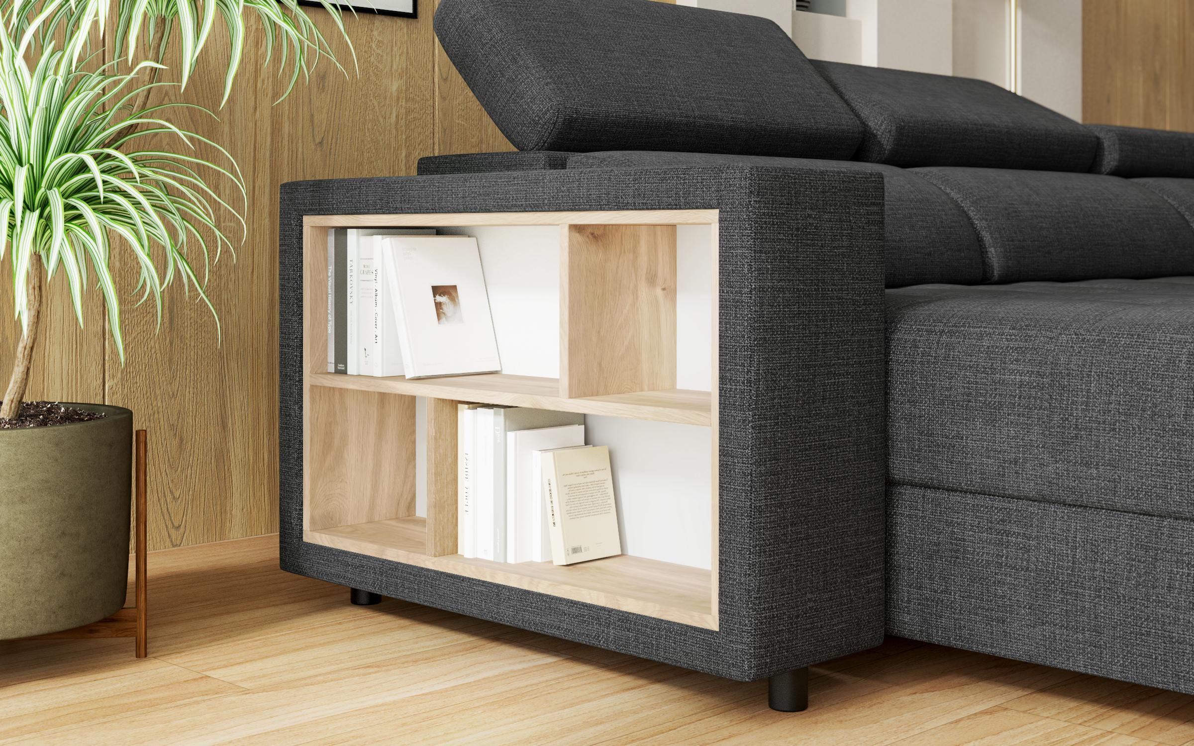 Coltar extensibil Adoro, gri inchis  9