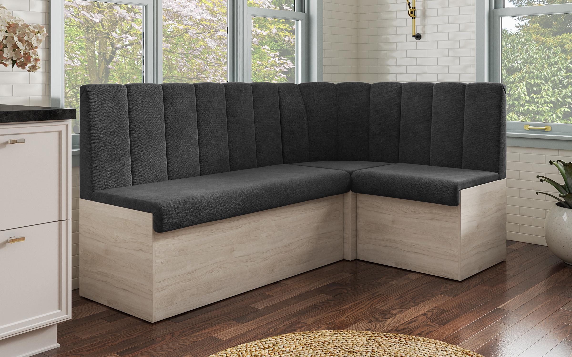 Coltar de bucatarie Andora, rockford deschis + gri-maroniu  2