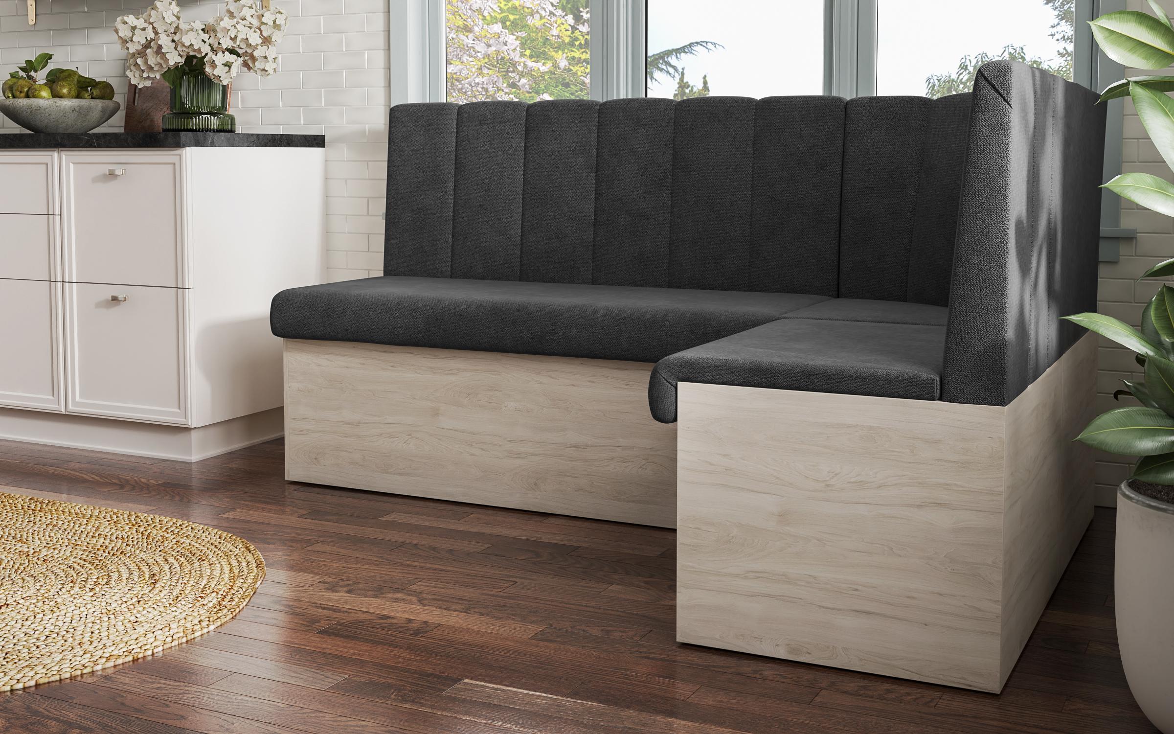 Coltar de bucatarie Andora, rockford deschis + gri-maroniu  3