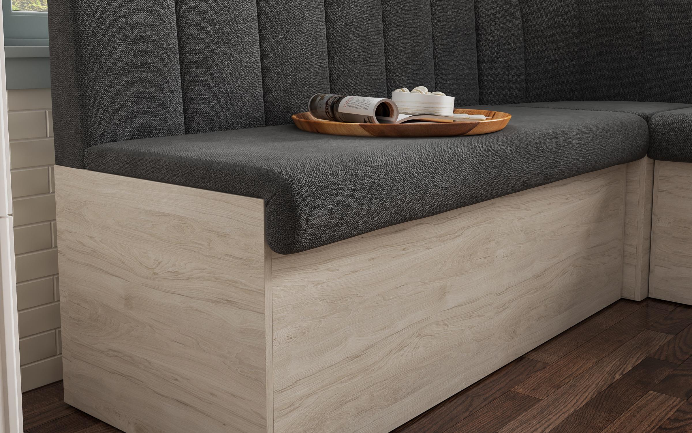 Coltar de bucatarie Andora, rockford deschis + gri-maroniu  6