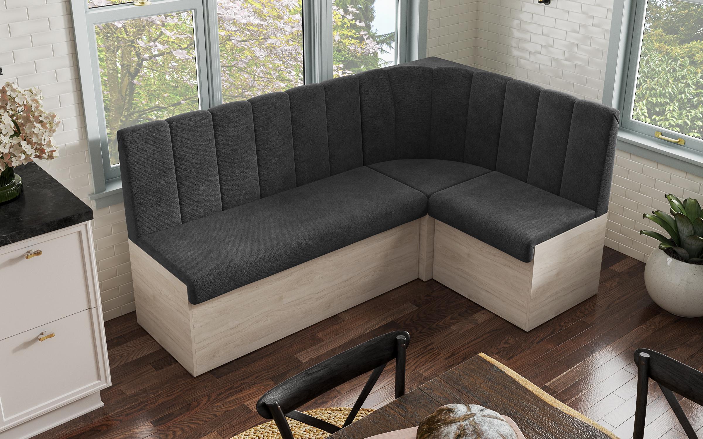 Coltar de bucatarie Andora, rockford deschis + gri-maroniu  4