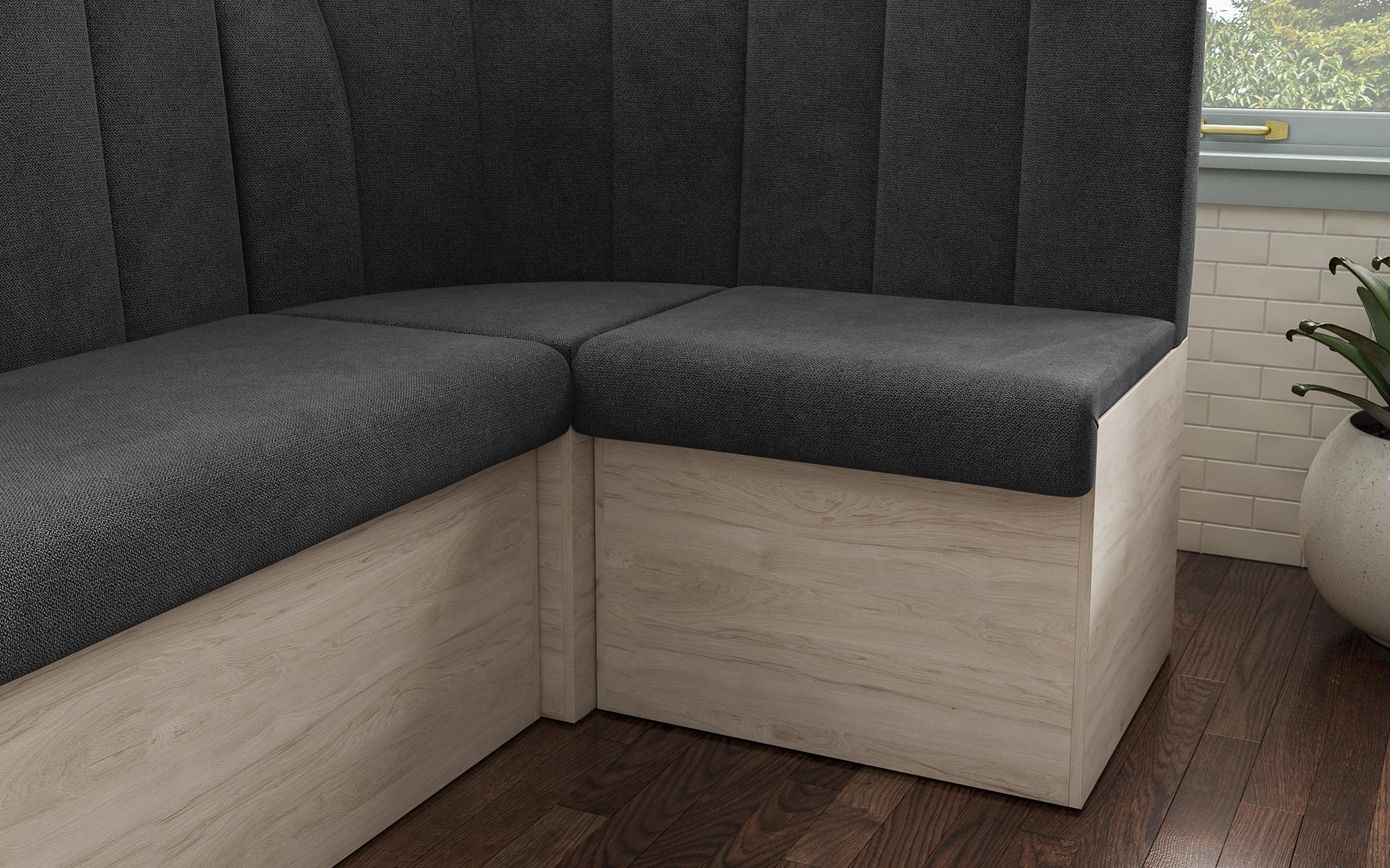 Coltar de bucatarie Andora, rockford deschis + gri-maroniu  5