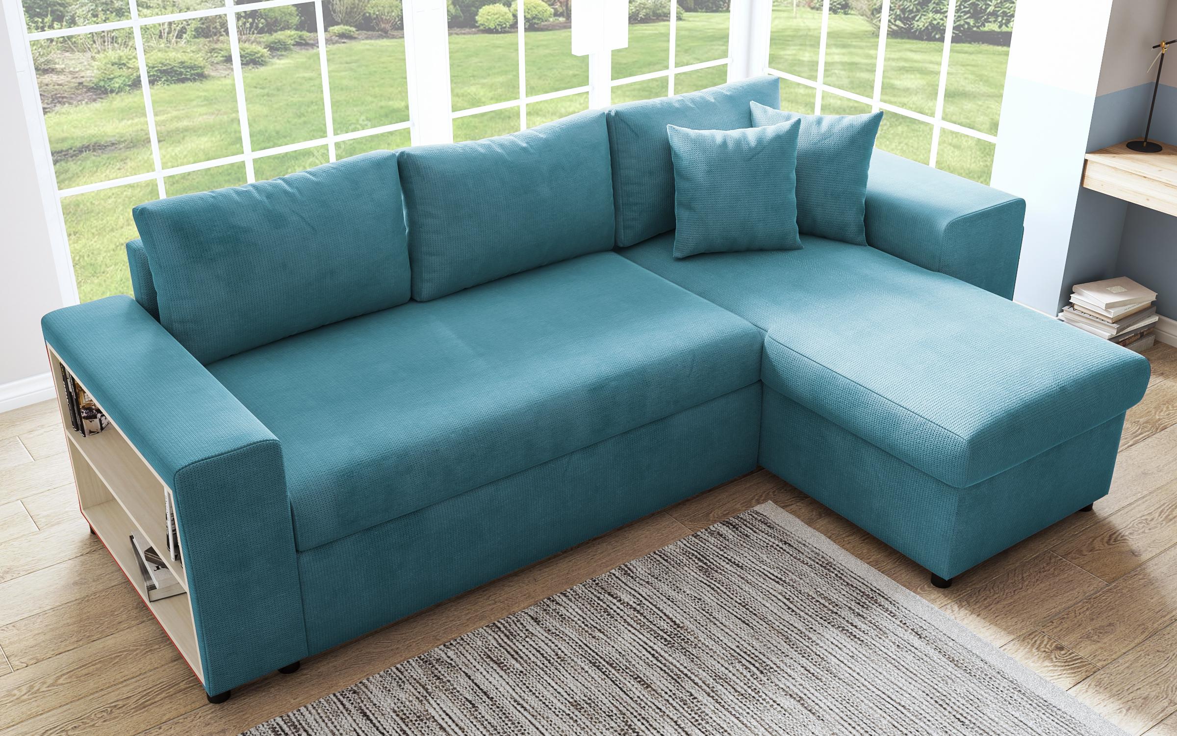 Coltar extensibil Arden + 2 taburete, albastru  8