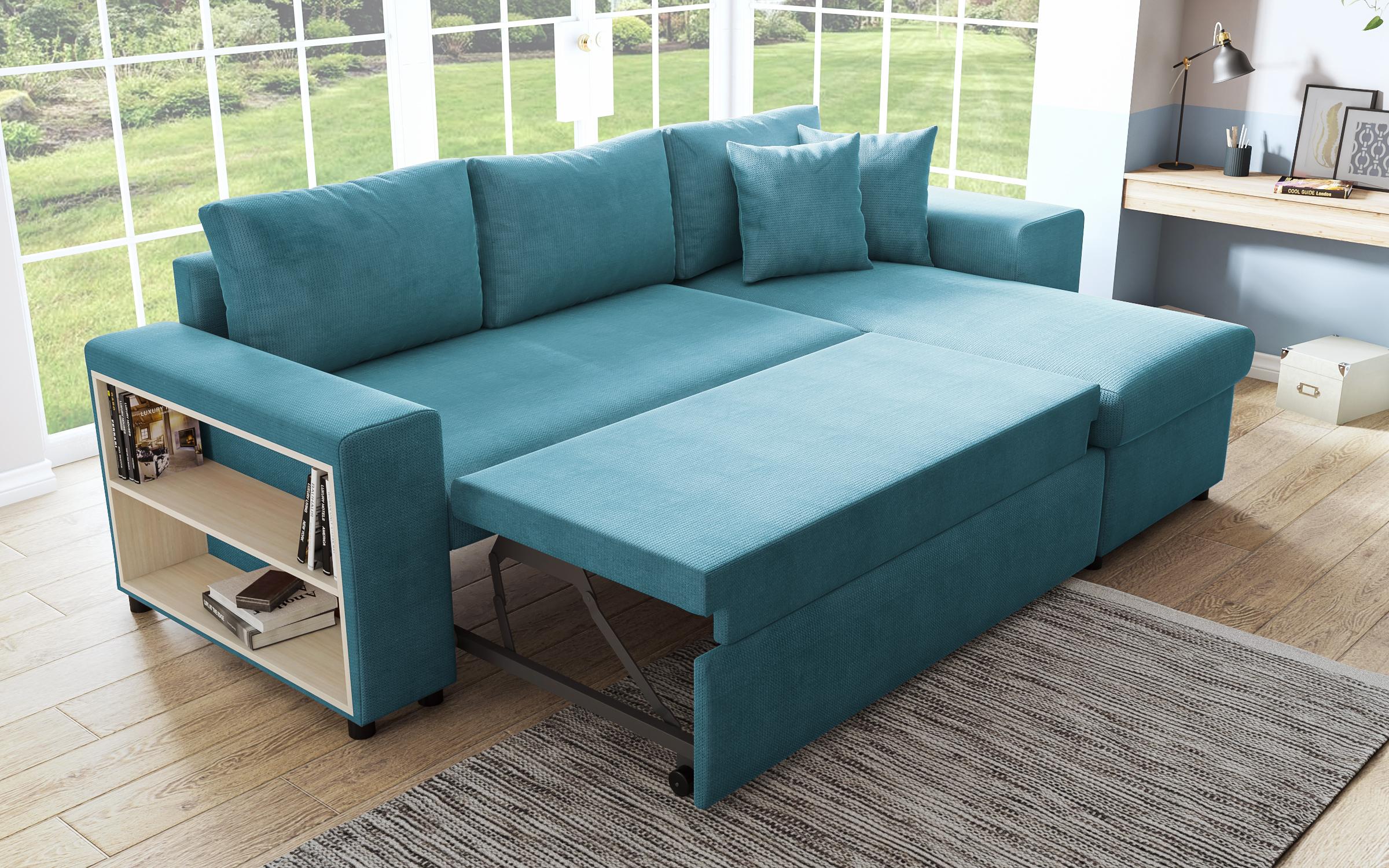 Coltar extensibil Arden + 2 taburete, albastru  9