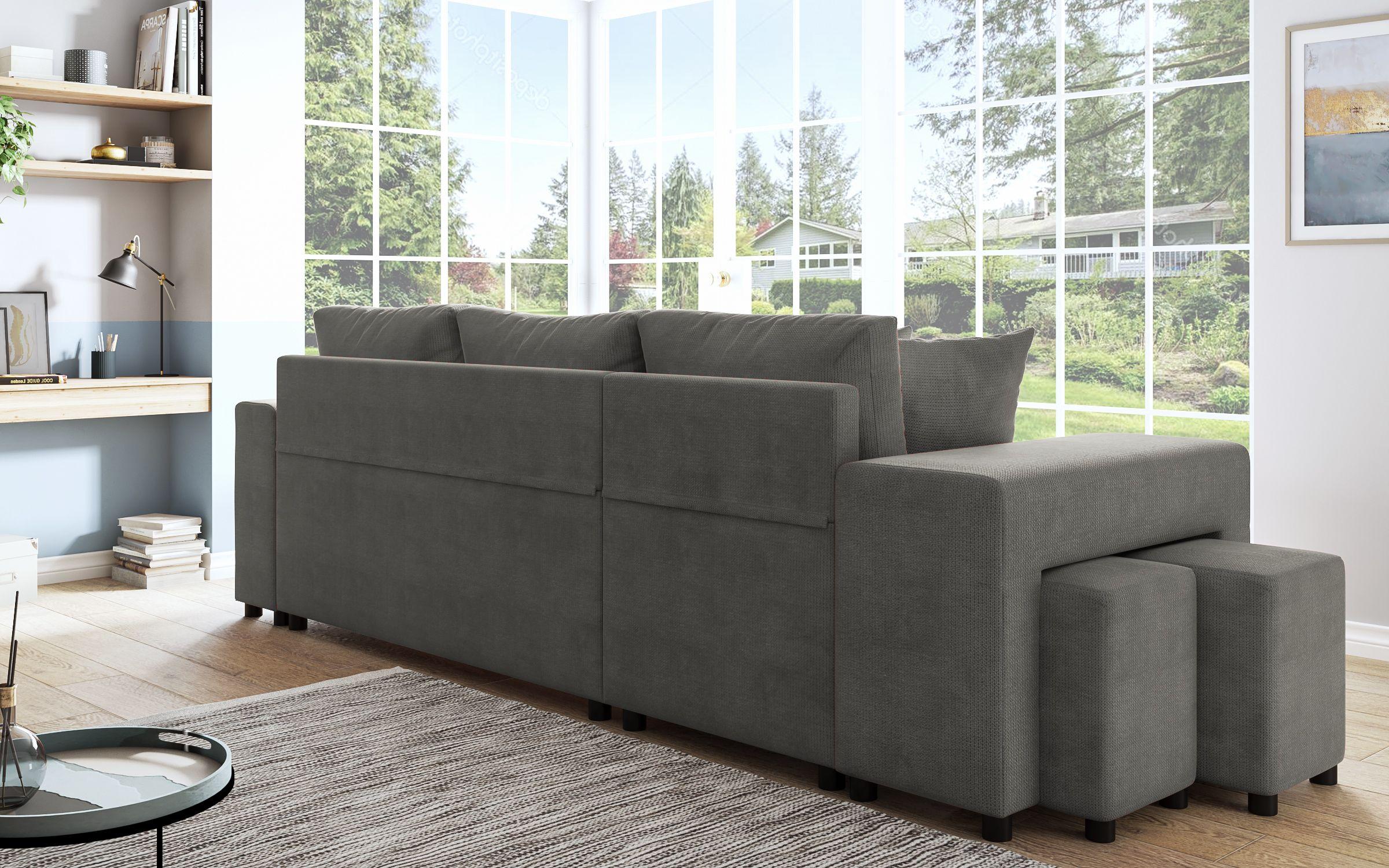 Coltar extensibil Arden + 2 taburete, gri  7