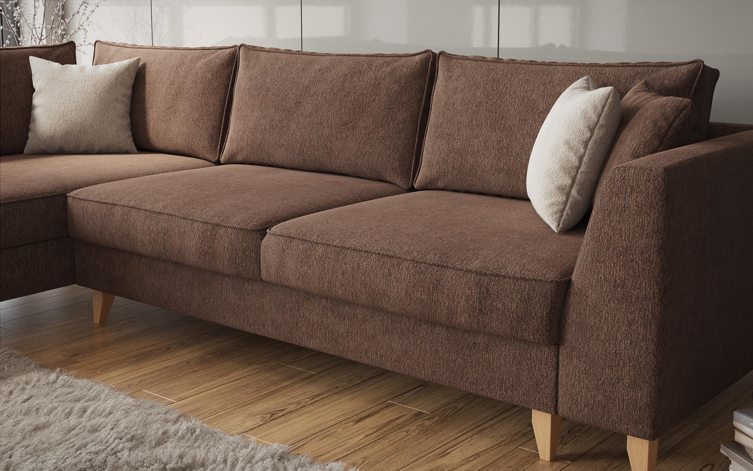 Coltar extensibil Bolonia, maro + bej  5