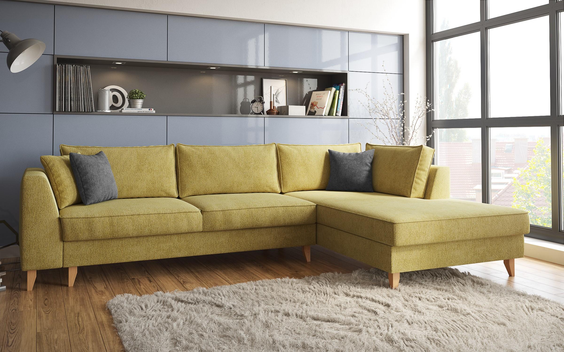 Coltar extensibil Bolonia, galben + gri inchis  3