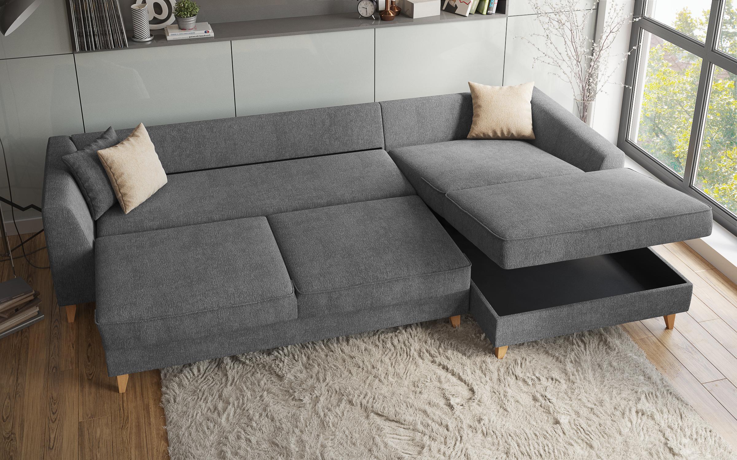 Coltar extensibil Bolonia, gri inchis + bej  4