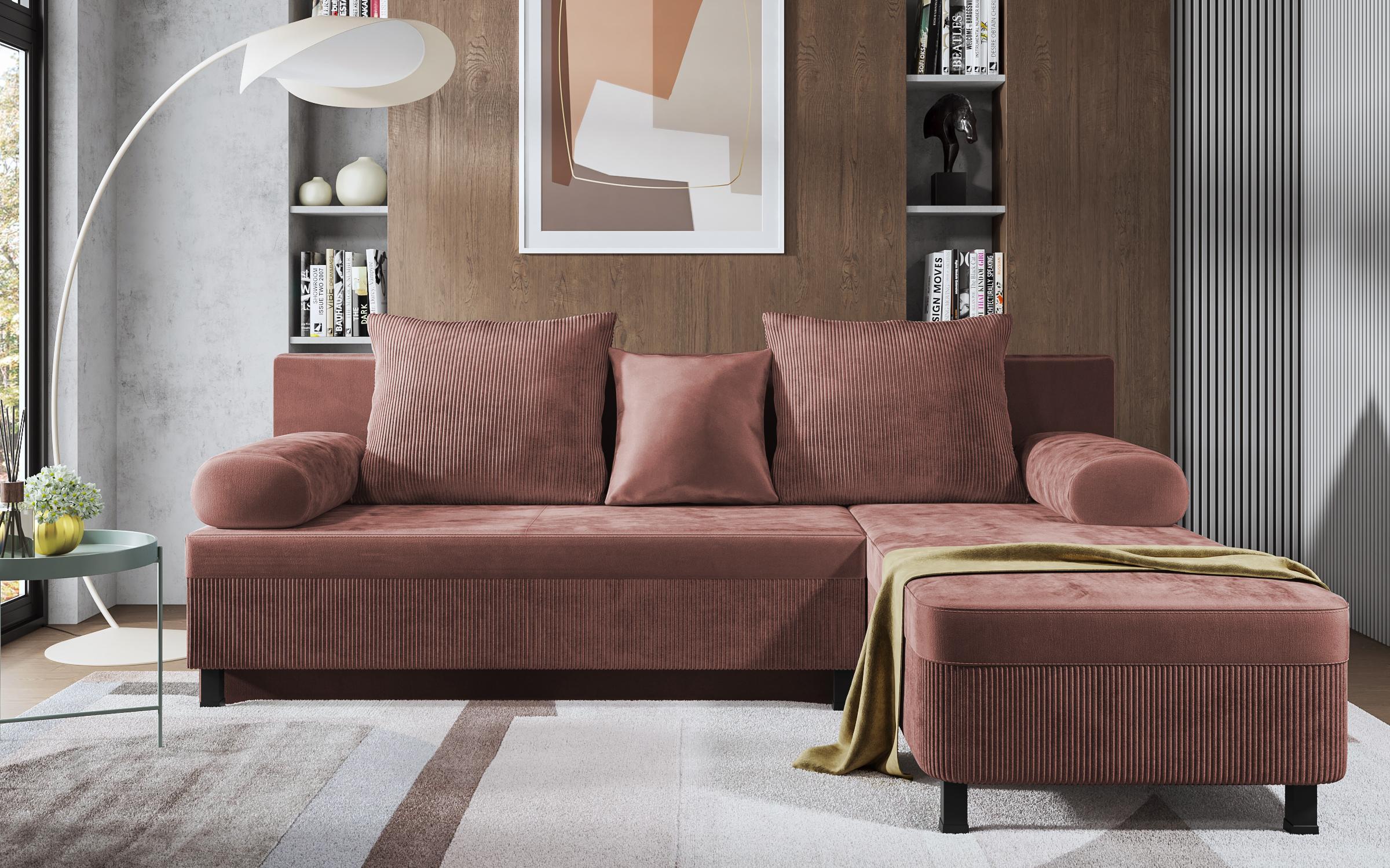 Coltar extensibil Delano, roz  1