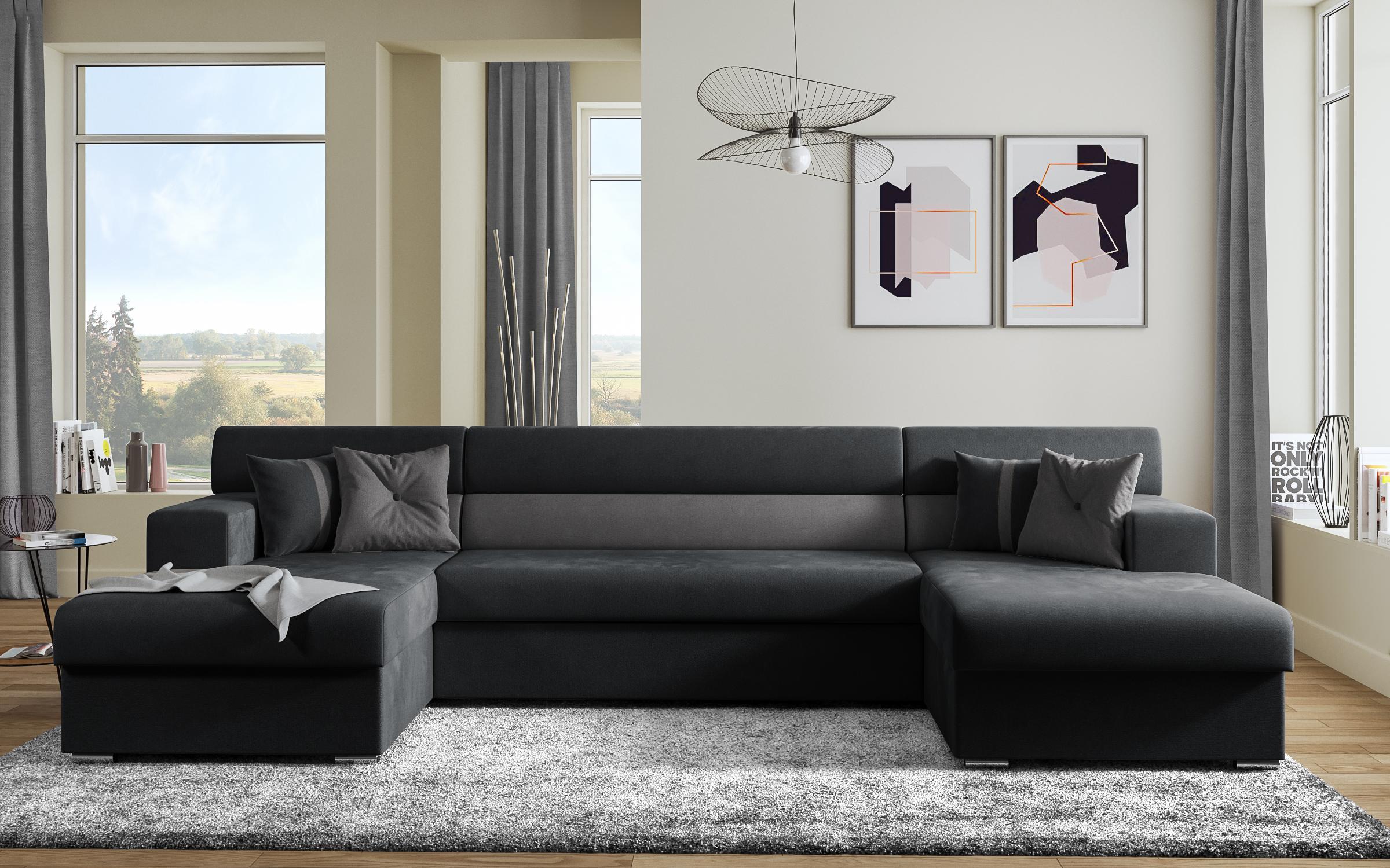 Coltar in forma de U Dolce, gri + gri deschis  1