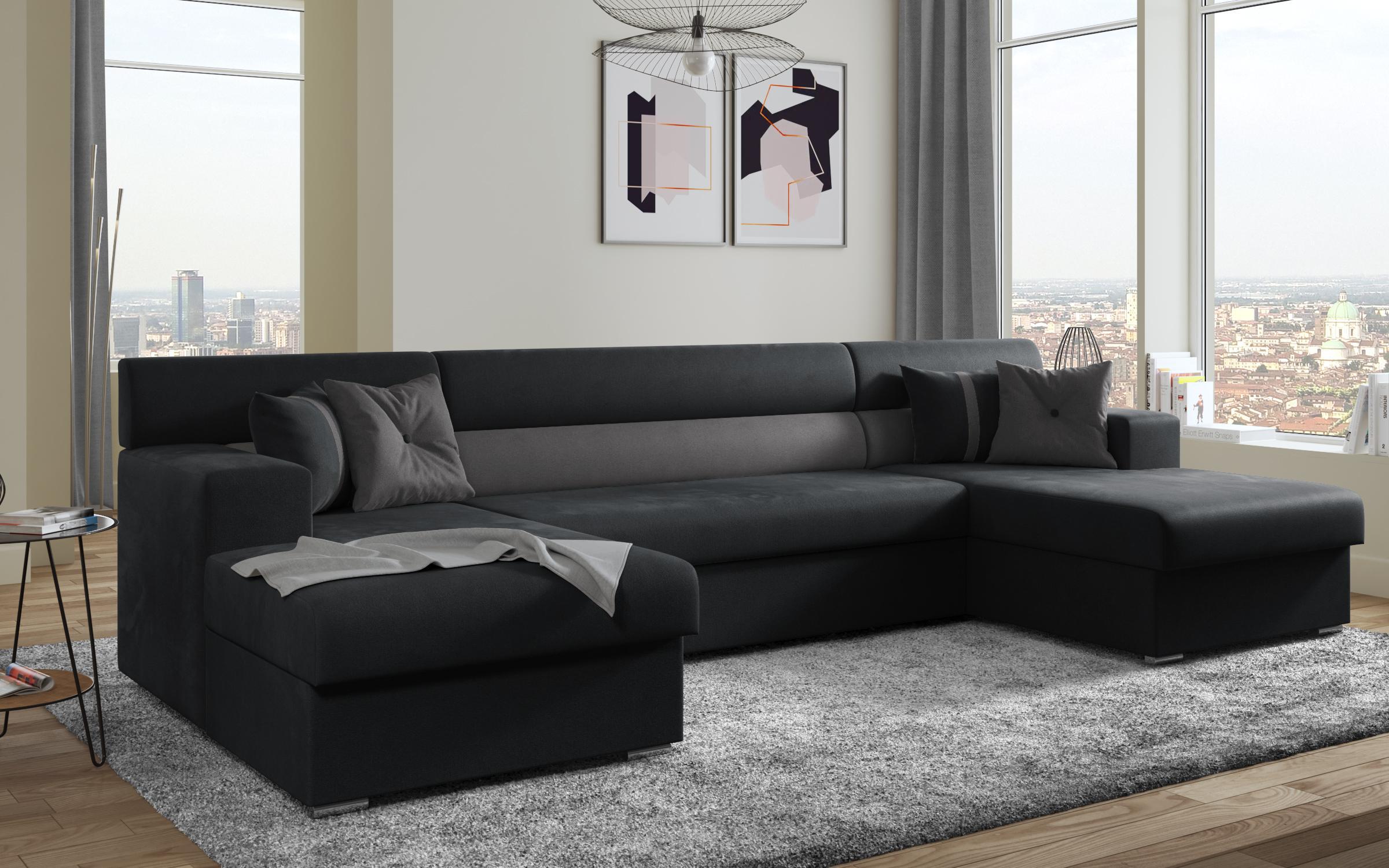 Coltar in forma de U Dolce, gri + gri deschis  3