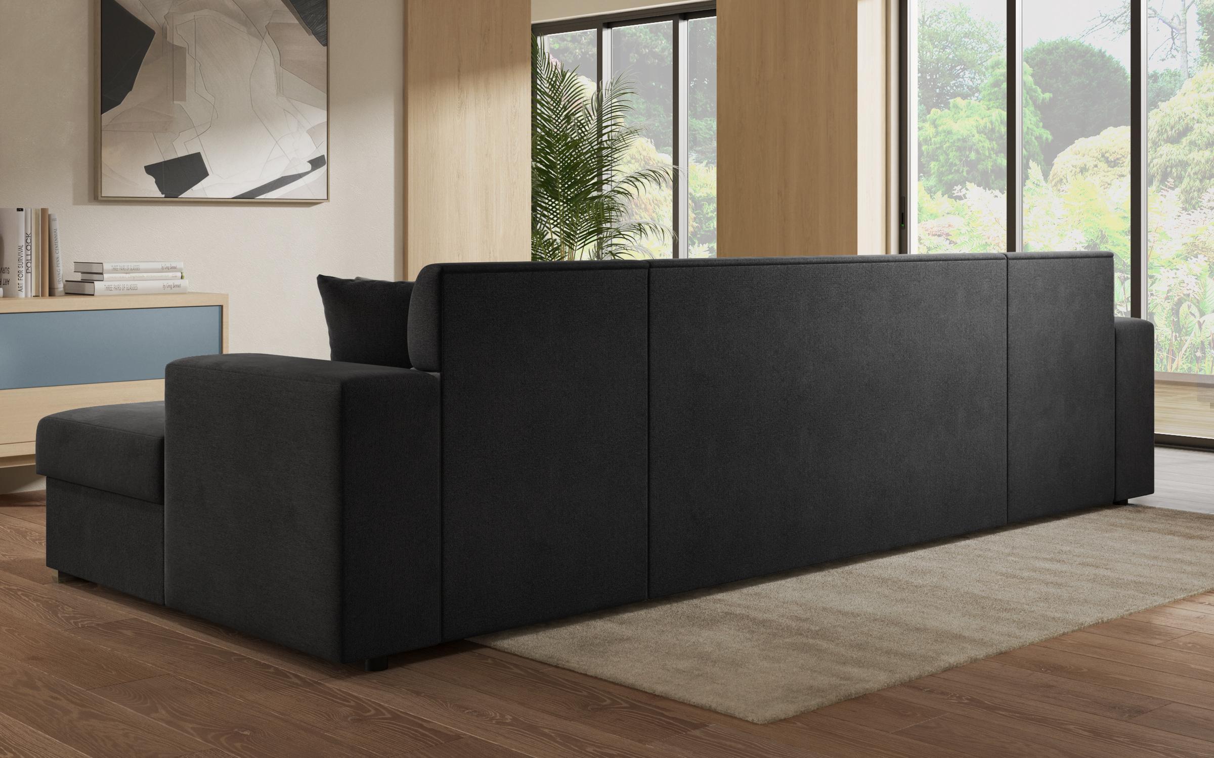 Coltar in forma de U Dolce, gri + negru  6