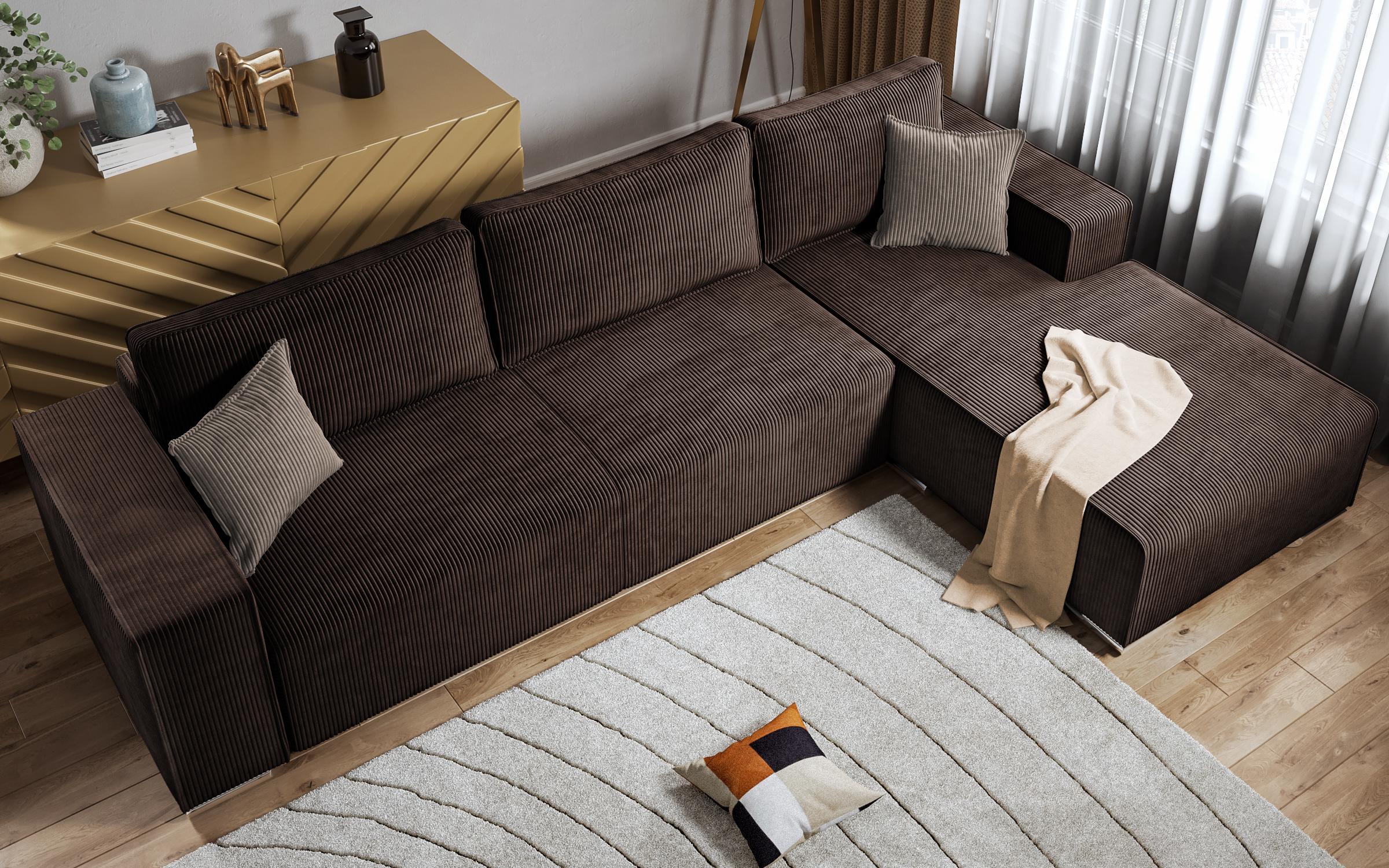 Coltar pentru living Felion, maro + bej  6