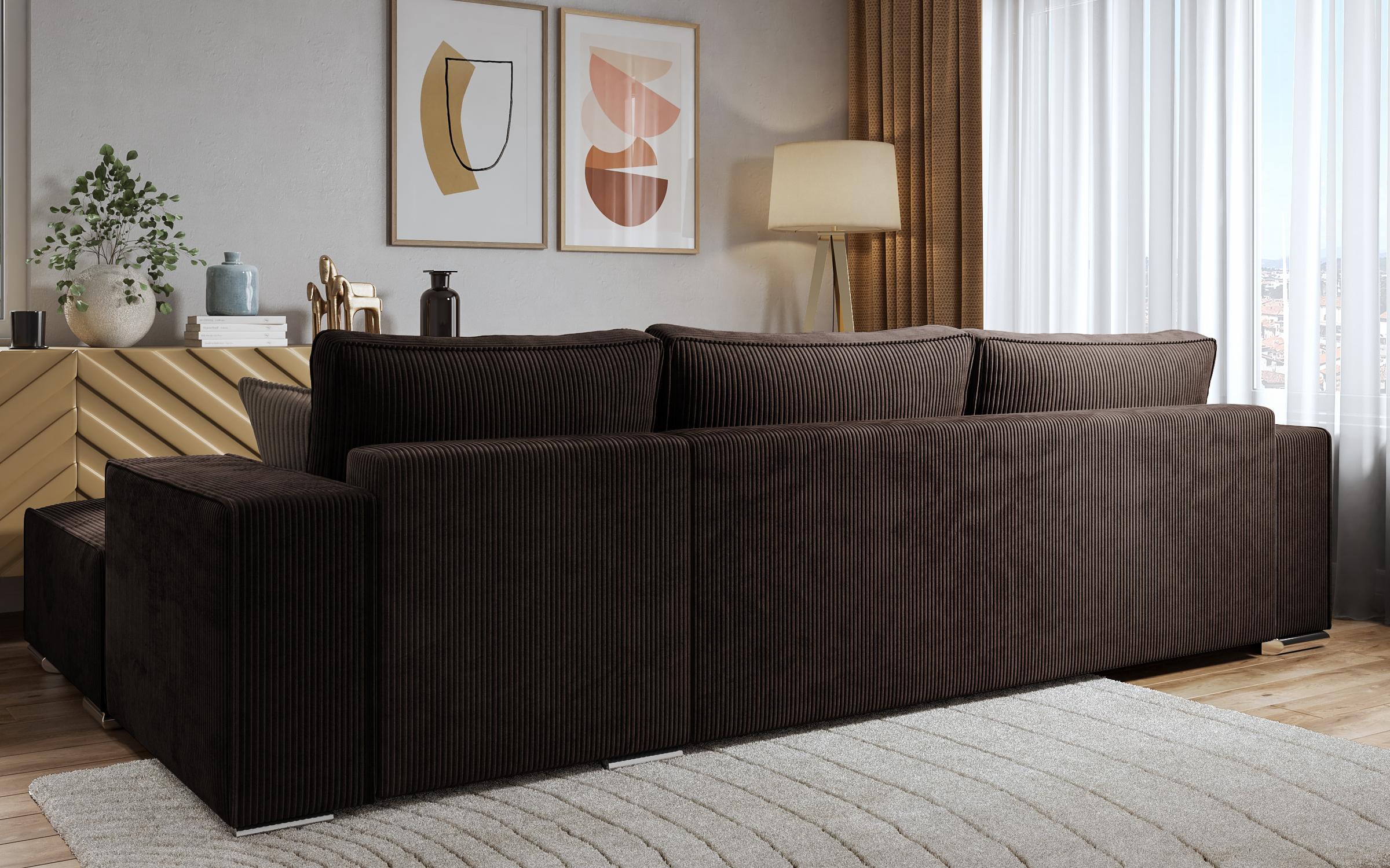 Coltar pentru living Felion, maro + bej  7