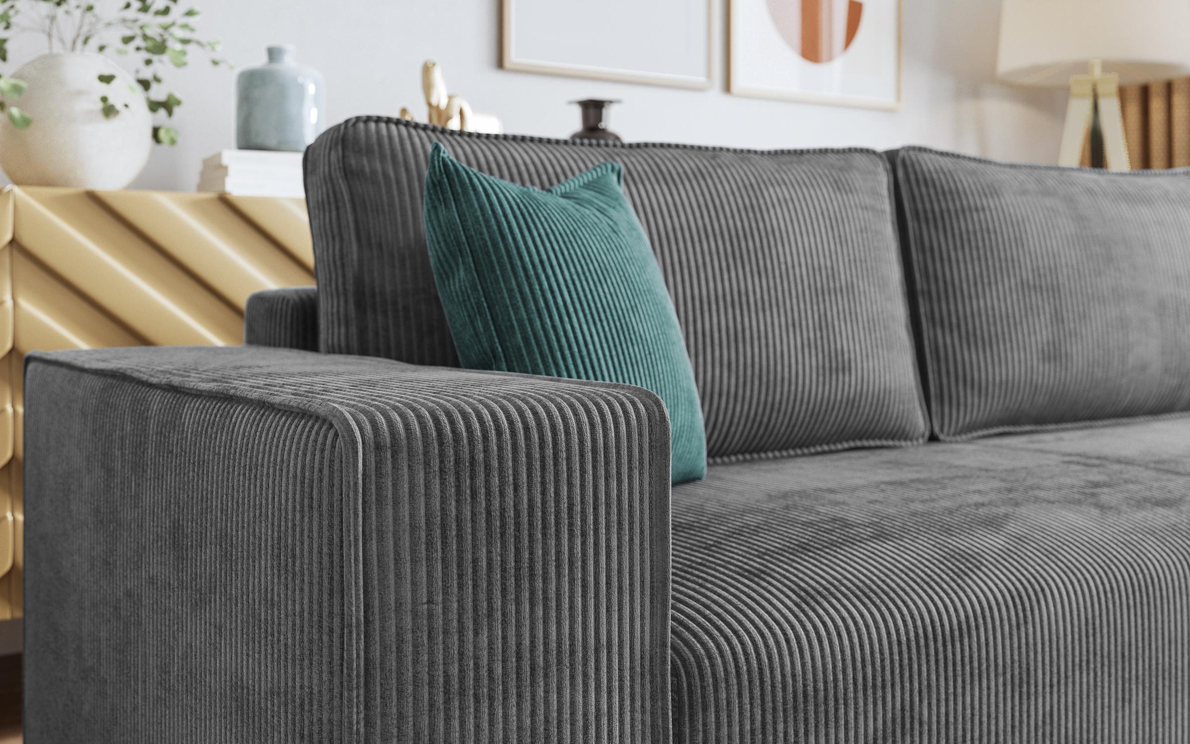 Coltar pentru living Felion, gri + menta  5