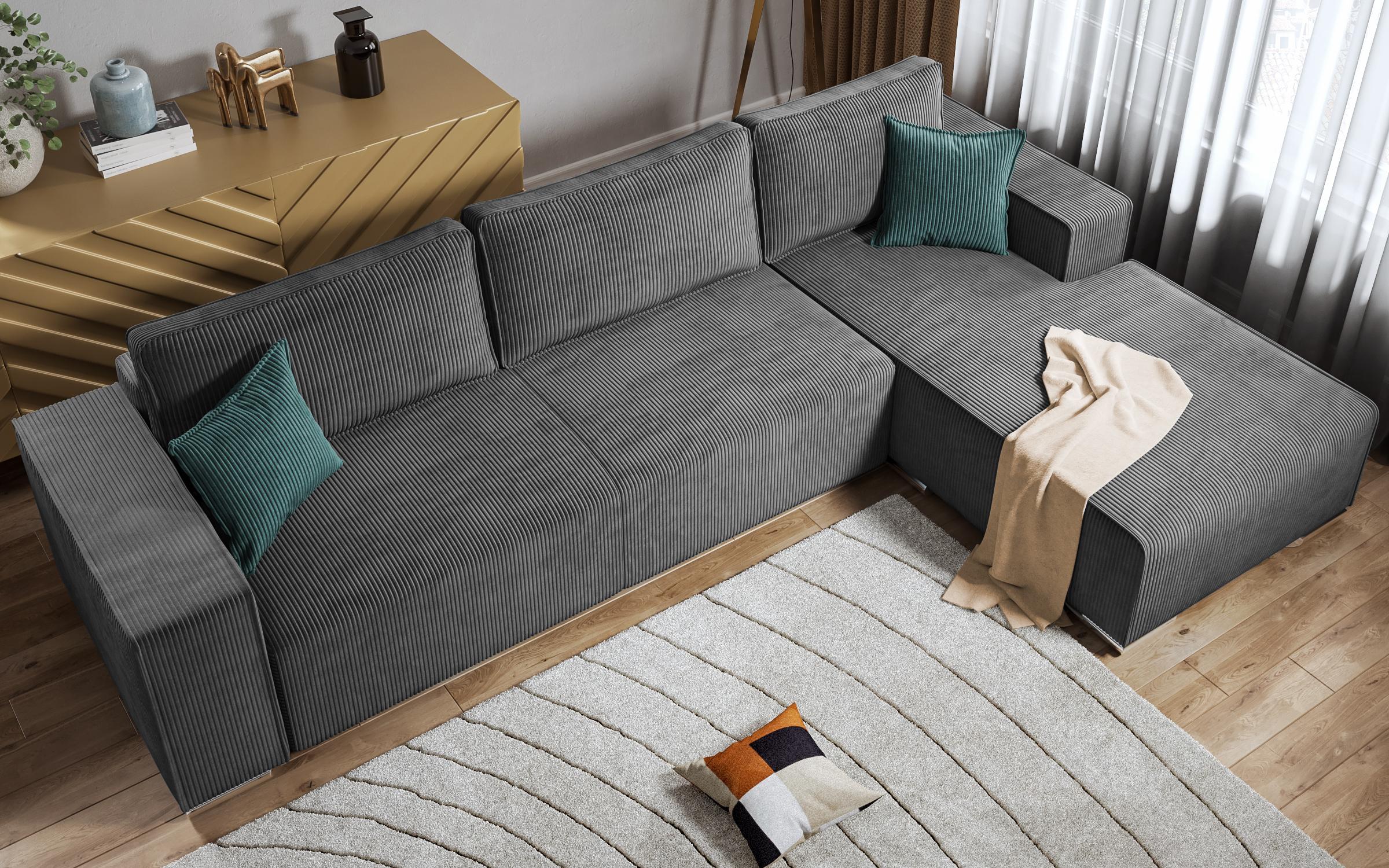 Coltar pentru living Felion, gri + menta  6