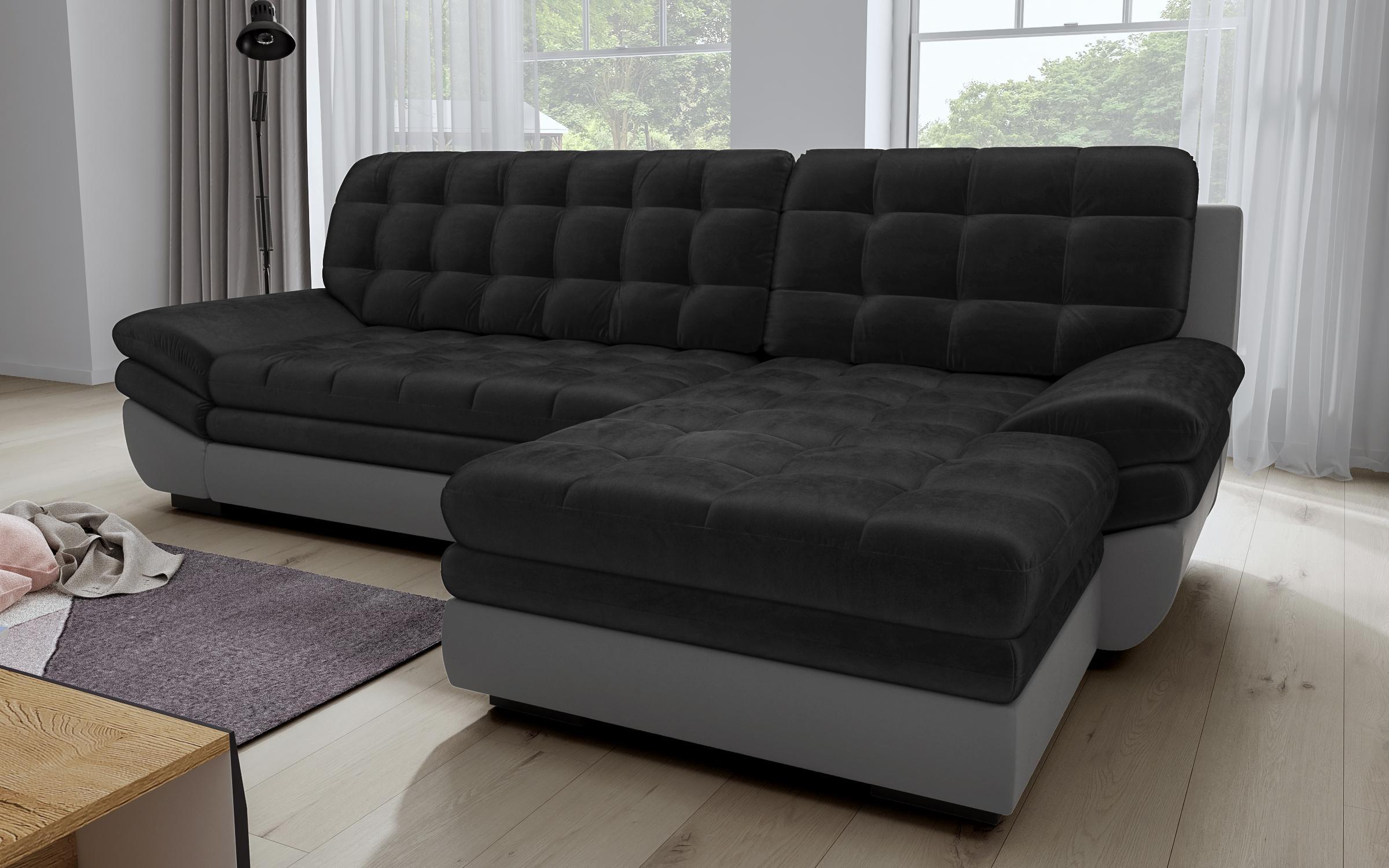Coltar extensibil Hazart, gri inchis + piele gri deschis  4