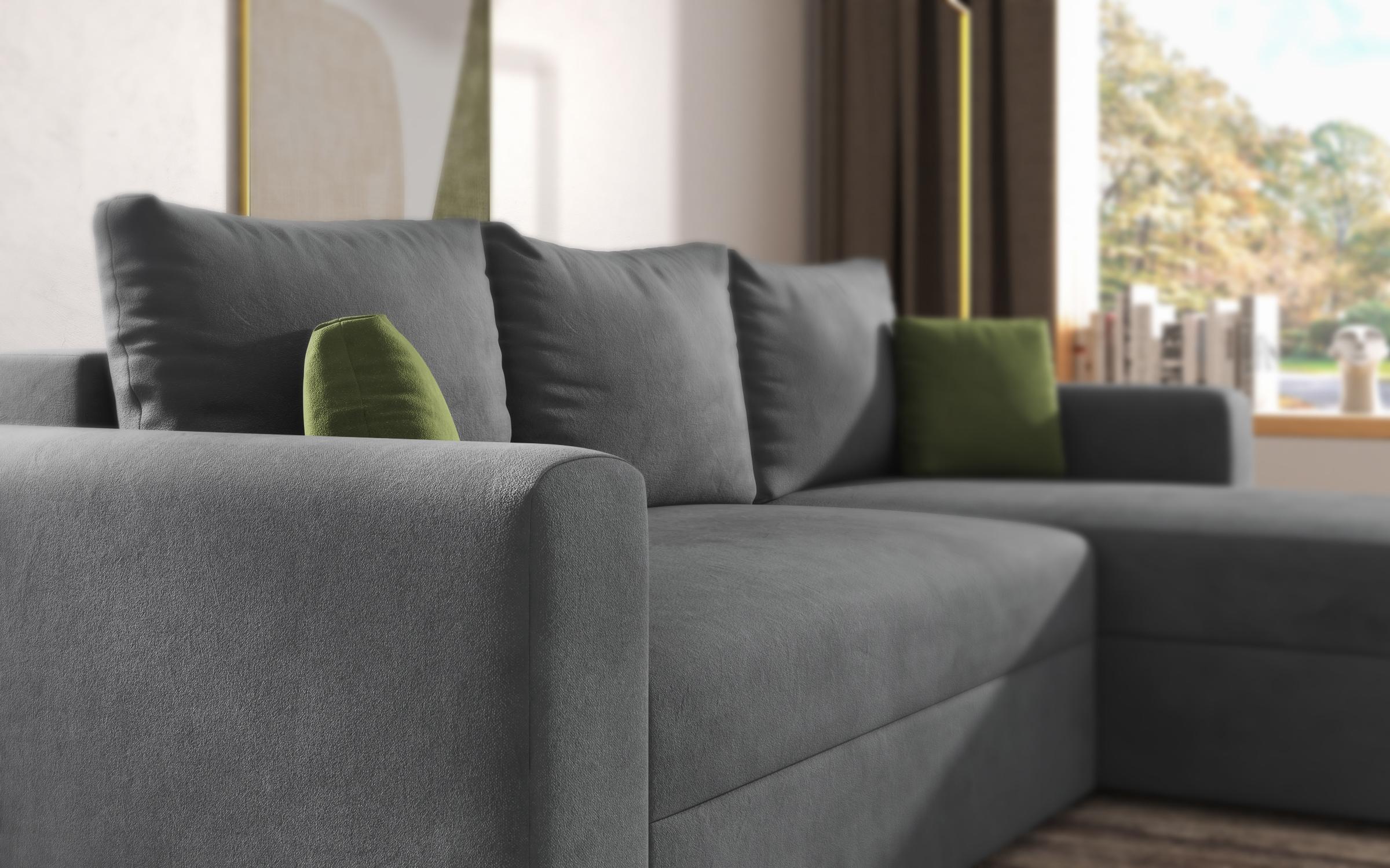 Coltar extensibil Karino, gri + verde  8