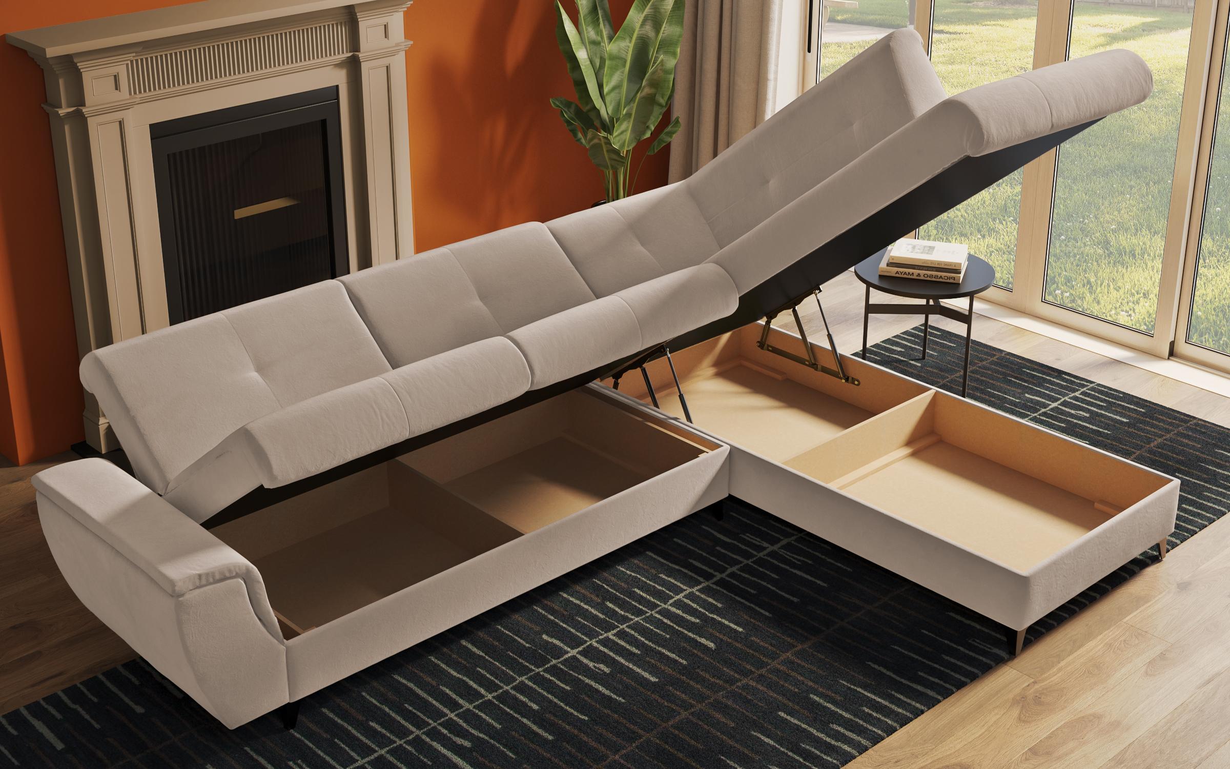 Coltar extensibil Carmel, bej deschis  6