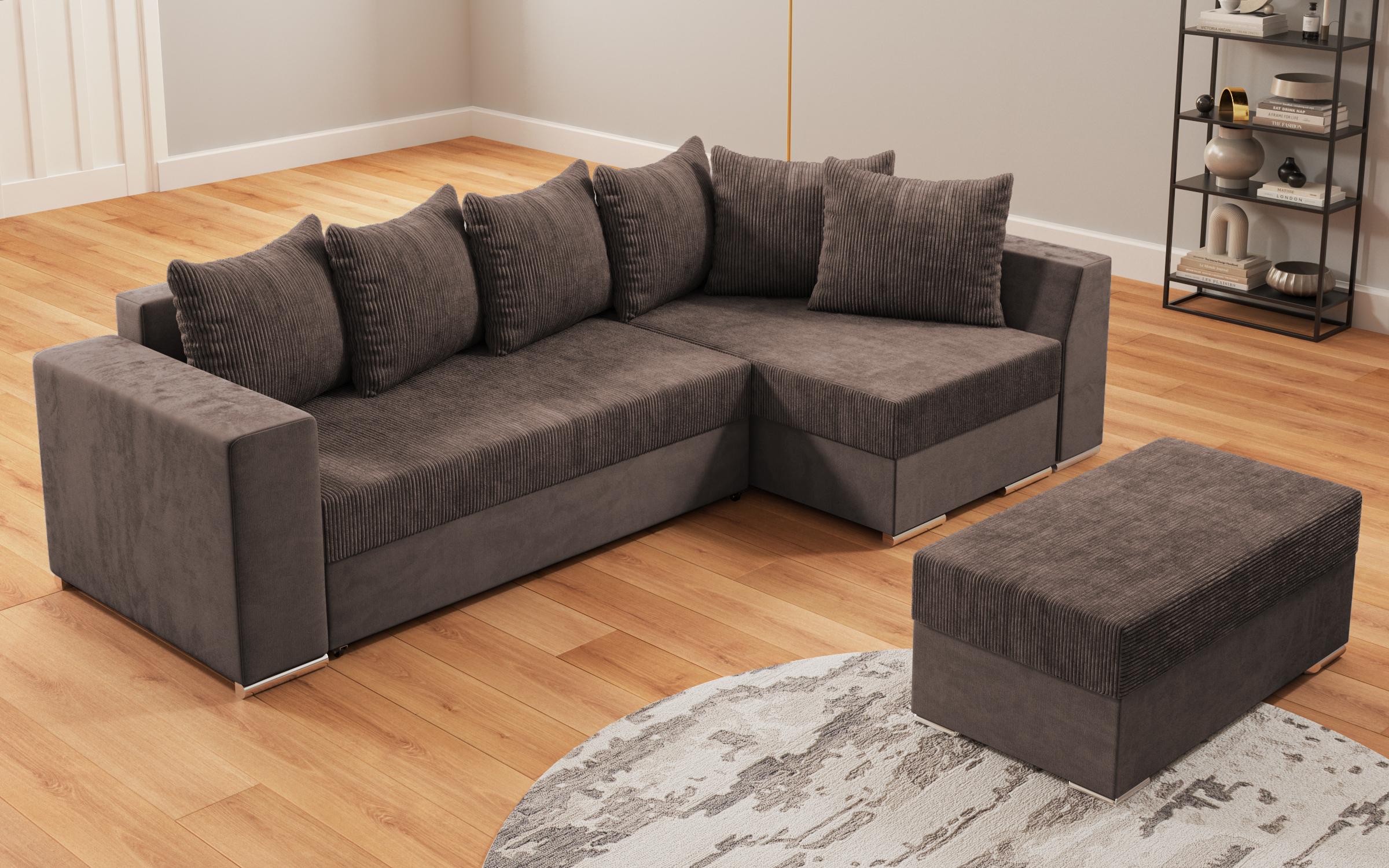 Coltar extensibil + taburet Londo, maro deschis  6