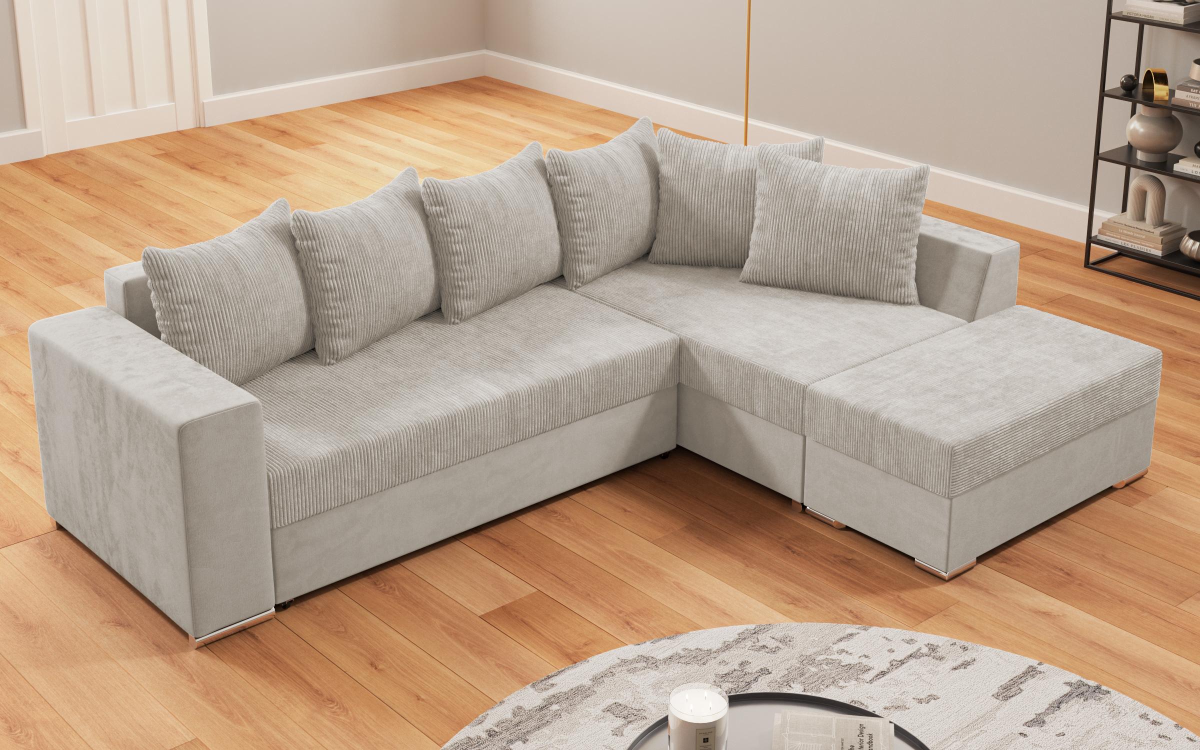 Coltar extensibil + taburet Londo, bej deschis  4