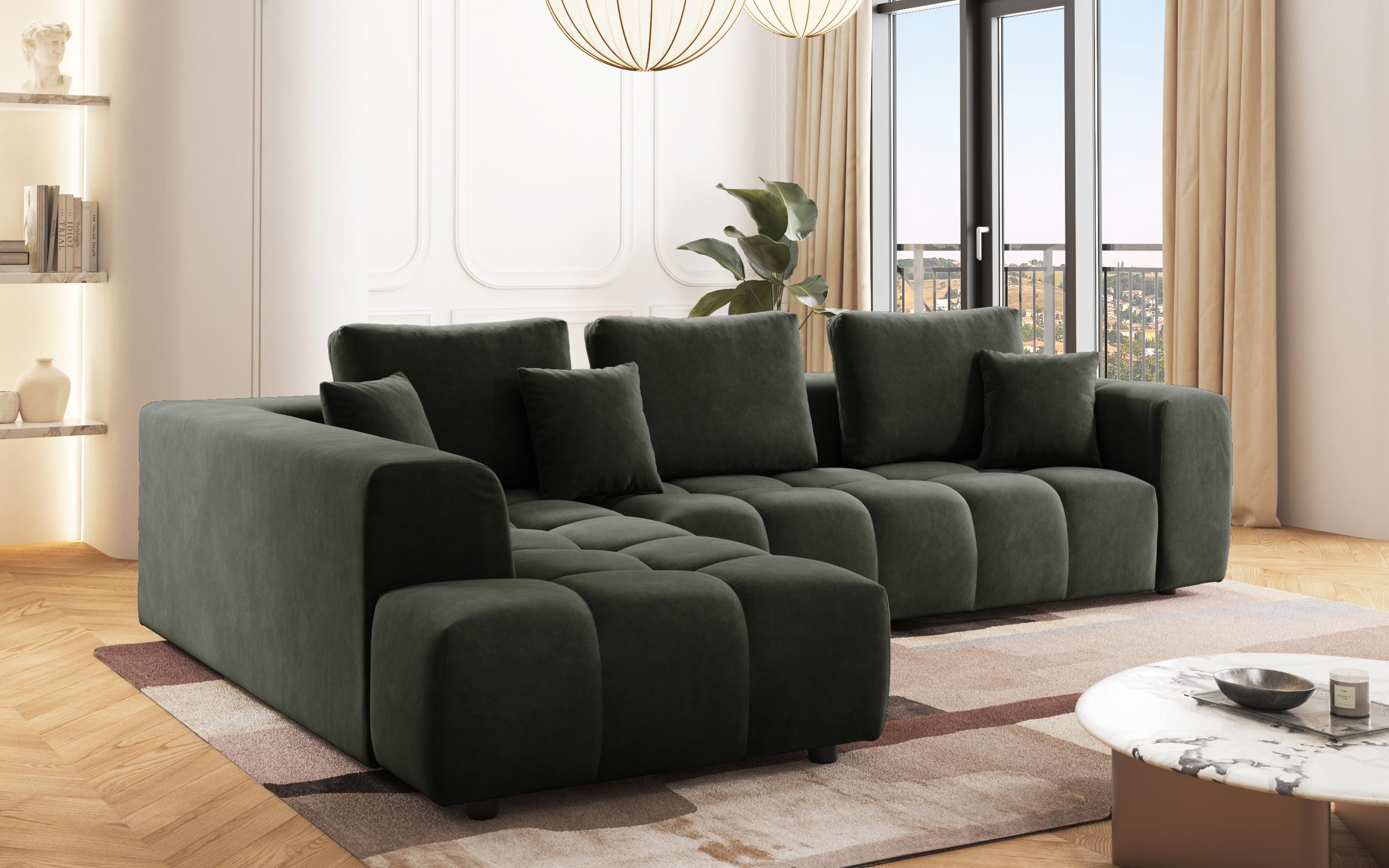 Угловой диван Марбея, зеленый  3