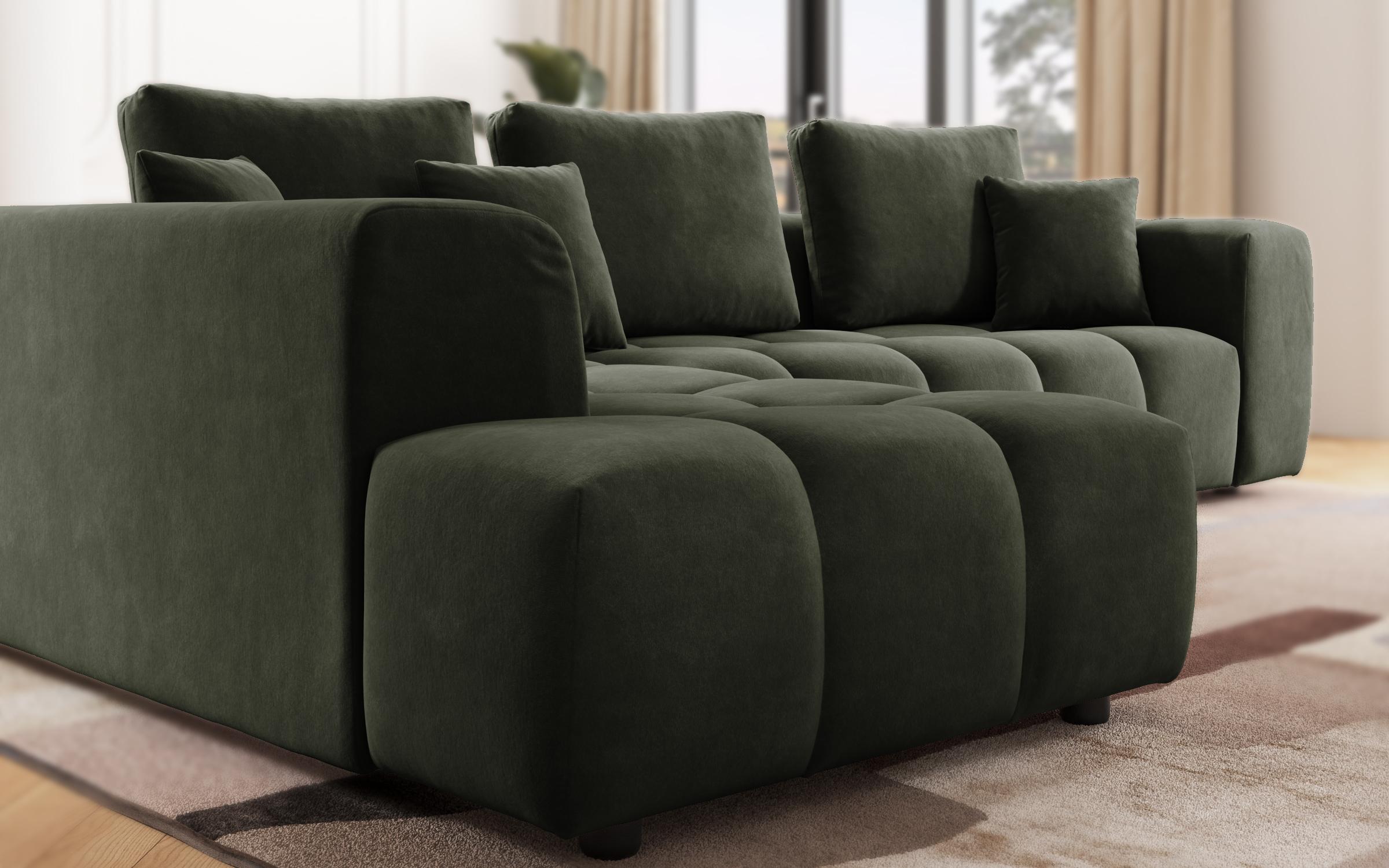 Угловой диван Марбея, зеленый  5