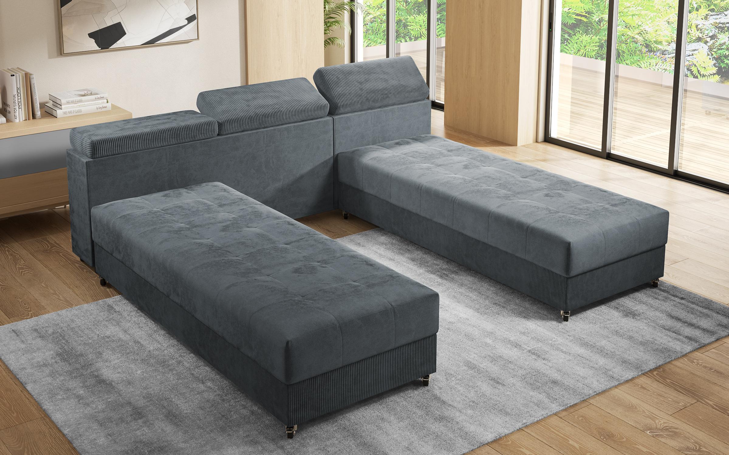 Coltar de living Mareti, gri  7