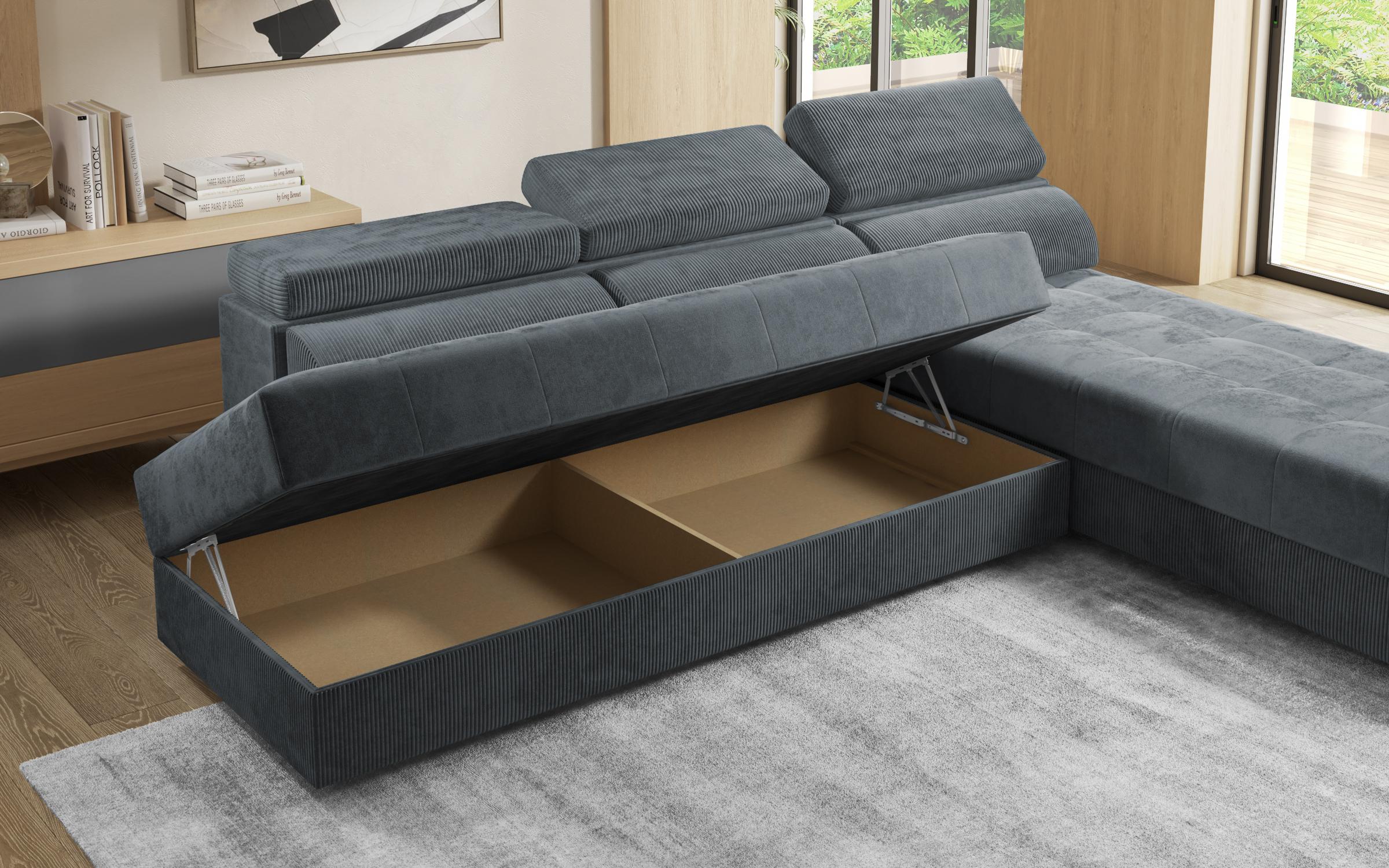 Coltar de living Mareti, gri  9