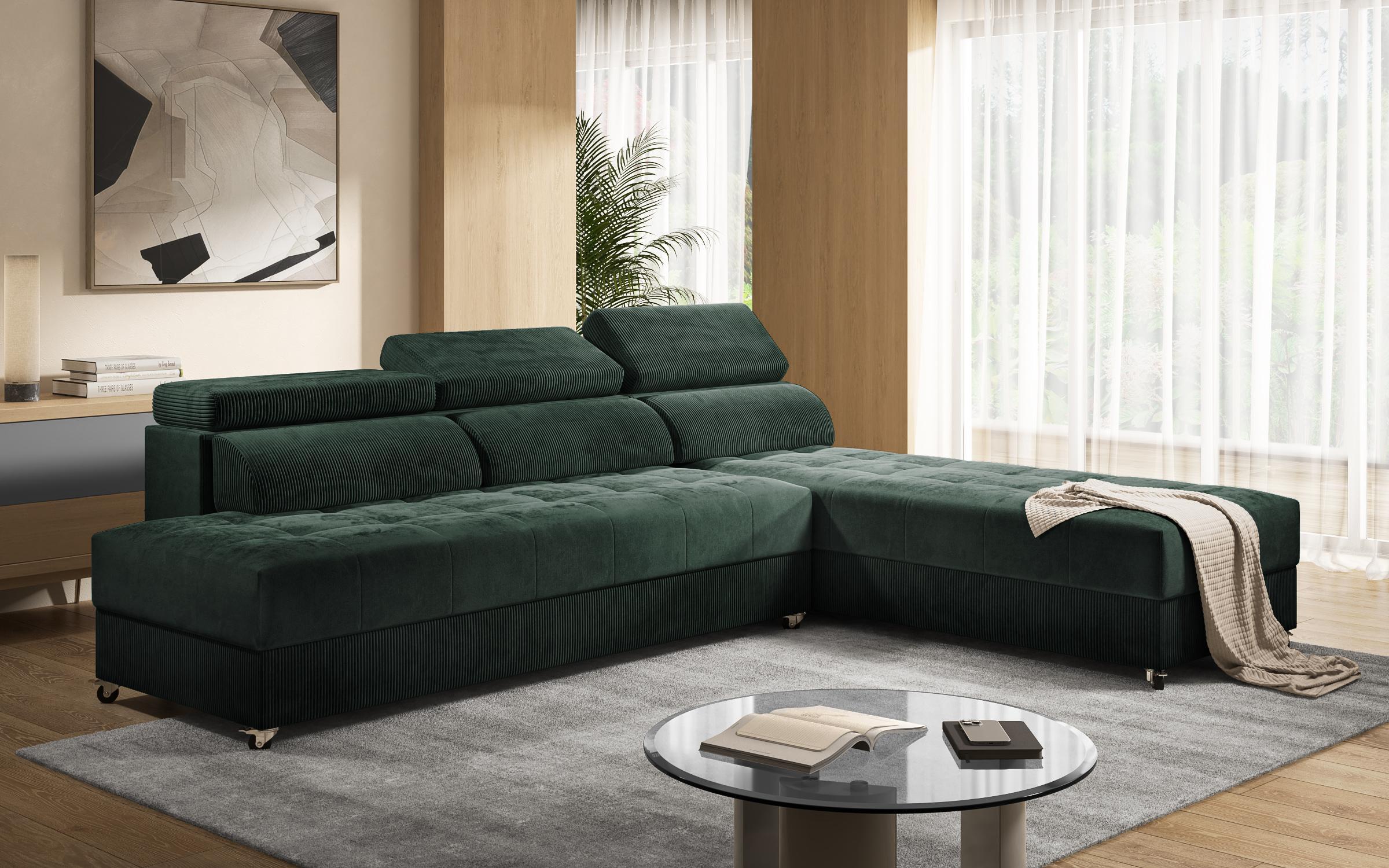 Coltar de living Mareti, verde  3